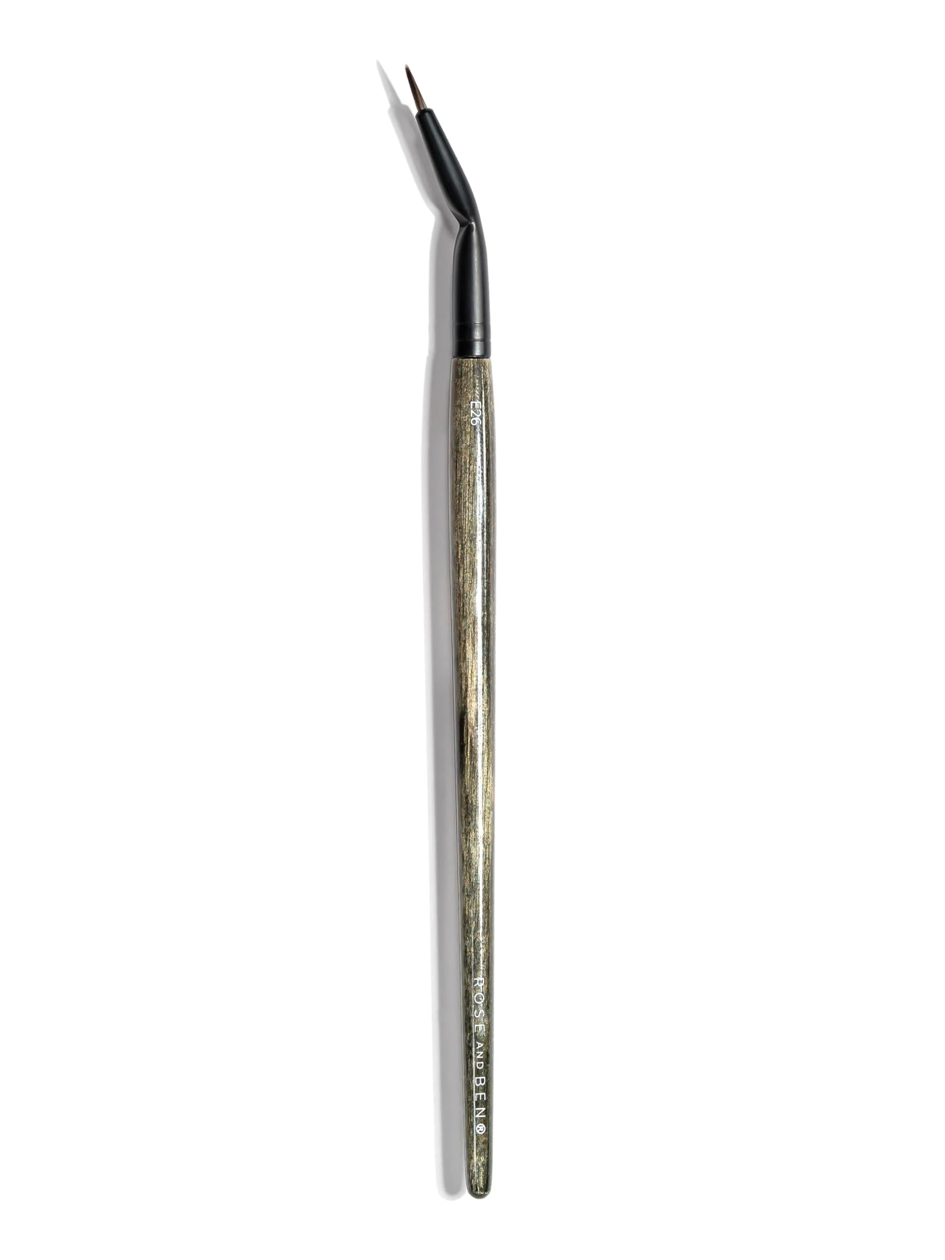 Environmentally Friendly Rose and Ben Beauty E26 Pointed Liner Brush Precise Angled Design for Winged Cat-Eye Looks Cruelty- Bristles Smart