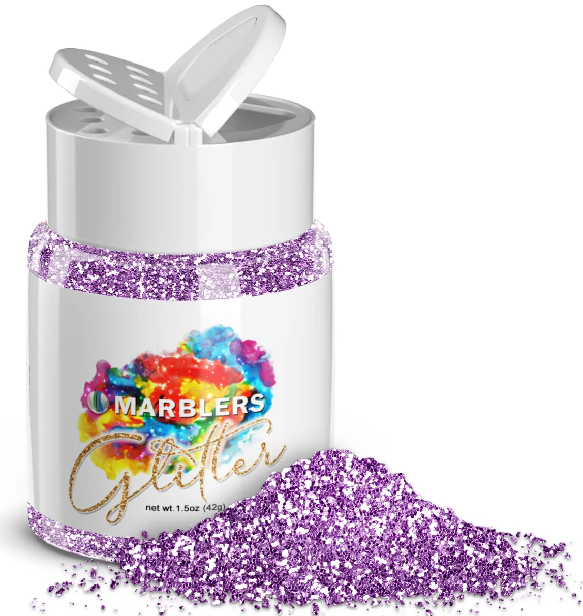 Versatile MARBLERS Twinkle Glitter Light Purple 1.5oz 42g Fine Non-Toxic Vegan Cruelty- Face Body Eyeshadow Hair Festival Party Makeup Secure