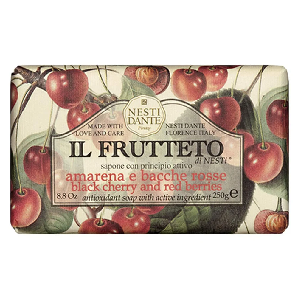 Convenient Nesti Dante Soap Bar Italian Made Triple Milled Bar Soap in Black Cherry 250 g Pack of 1 Fine