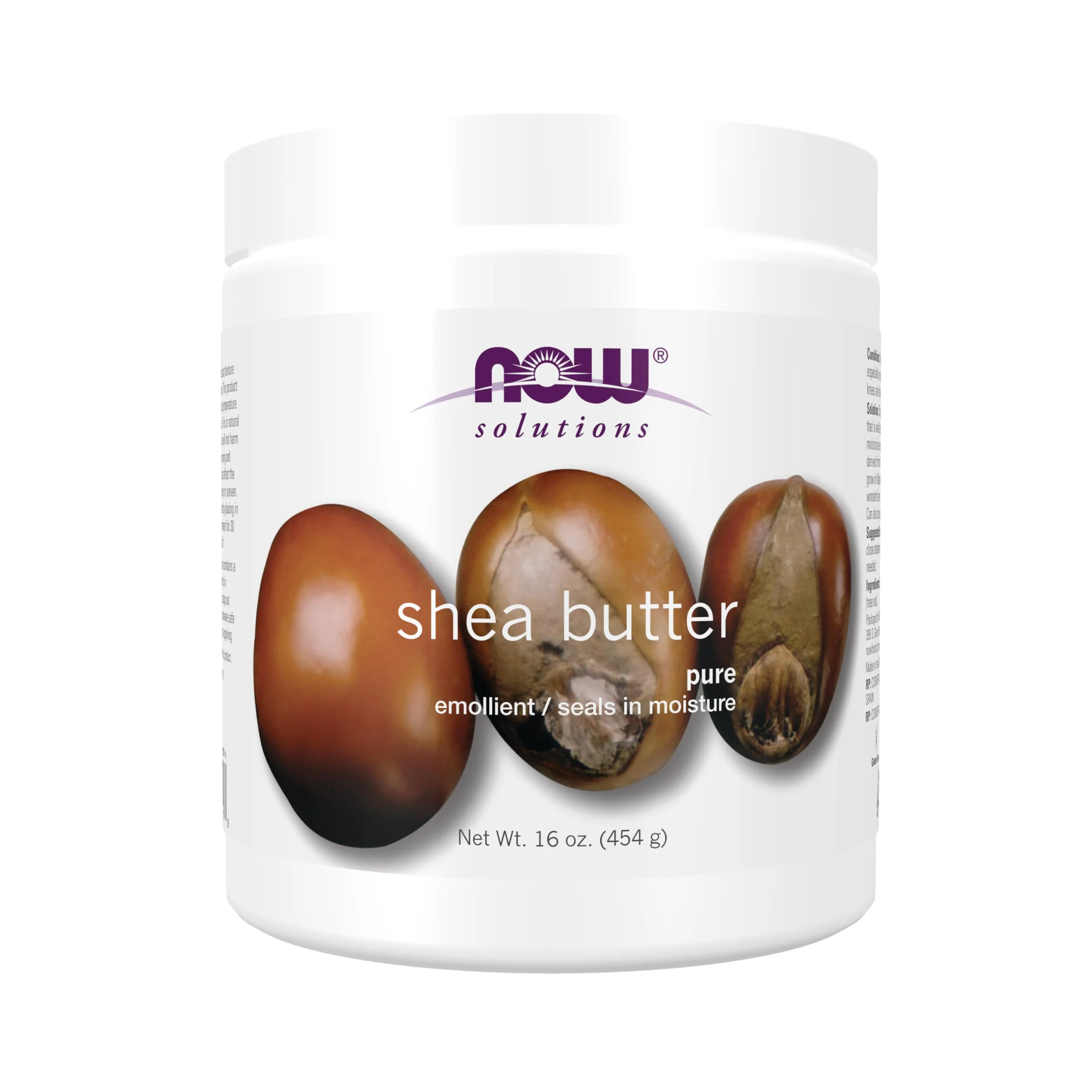 Organic NOW Foods Solutions Shea Butter Skin Emollient Seals in Moisture for Dry Rough Skin 16-Ounce Eco-Friendly