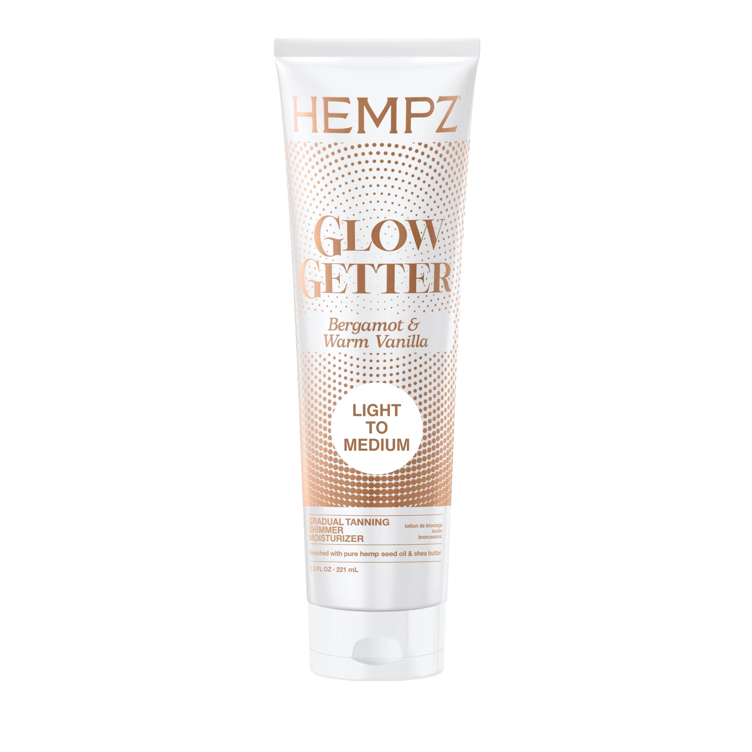 User-Friendly Hempz Glow Getter Gradual Self-Tanning Light to Medium 7.5 oz. Fast