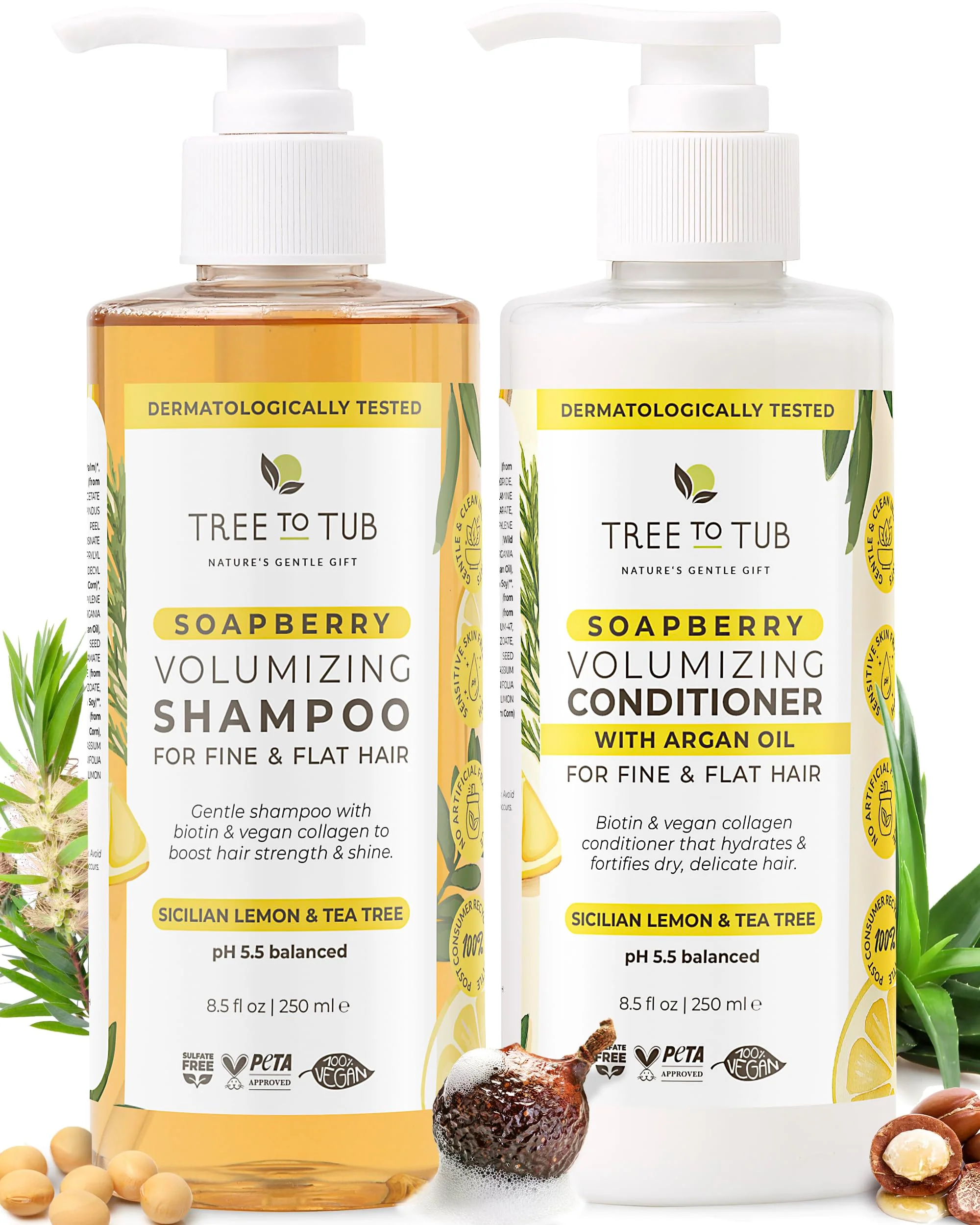 Versatile Tree To Tub Biotin Shampoo and Conditioner - Gentle Hair Thickening Shampoo and Conditioner for Fine Hair Sensitive Scalp- Sulfate Shampoo Detailed