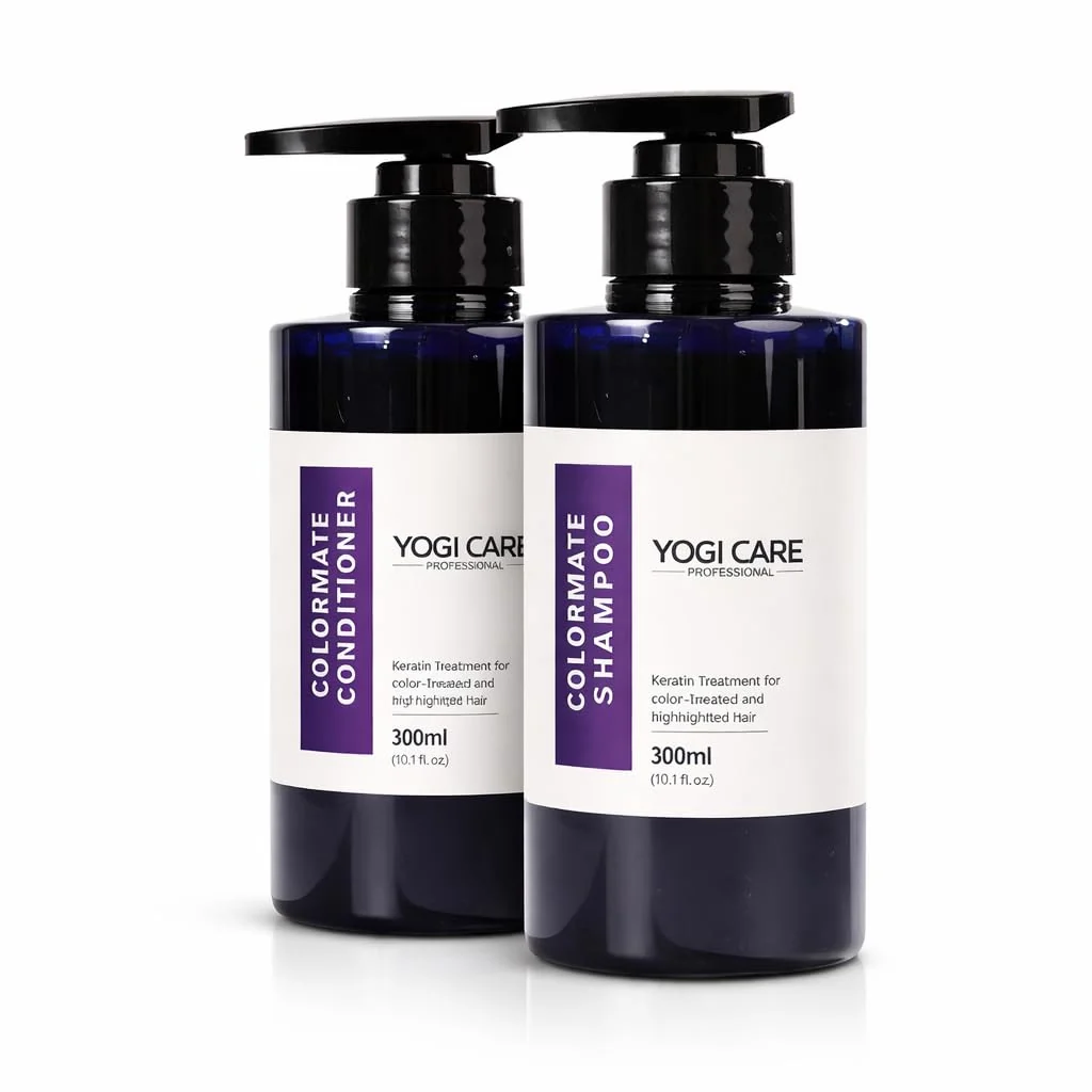 Certified YOGI CARE Professional Toning Purple Shampoo and Conditioner Set for Blonde Hair Smooth Soft and Shine 300ml Each High-Performance