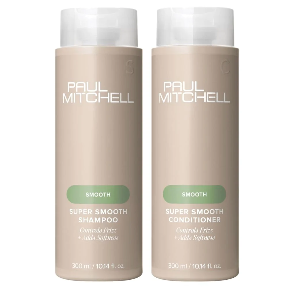 World-Class Paul Mitchell Super Skinny Smooth Gift Set with Shampoo Conditioner and Serum for Frizz Control Heat Protection and Color Protection Verified