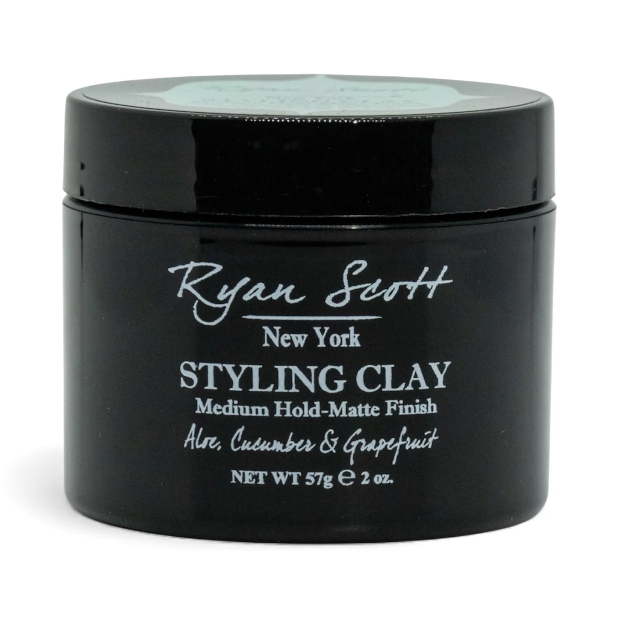 Fine Crafted Ryan Scott Styling Clay - Medium Hold with a Matte Finish. Aloe Cucumber Grapefruit Fragrance. Natural