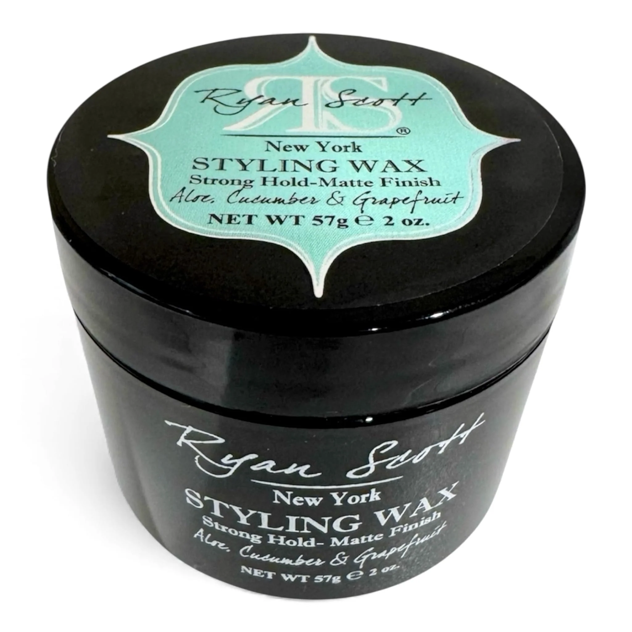 Elegant Ryan Scott Styling Wax Enriched with Fruit Extracts and Naturally Derived Oils for a Strong Hold with a Natural Matte Finish. Aloe Cucumber Premium Material