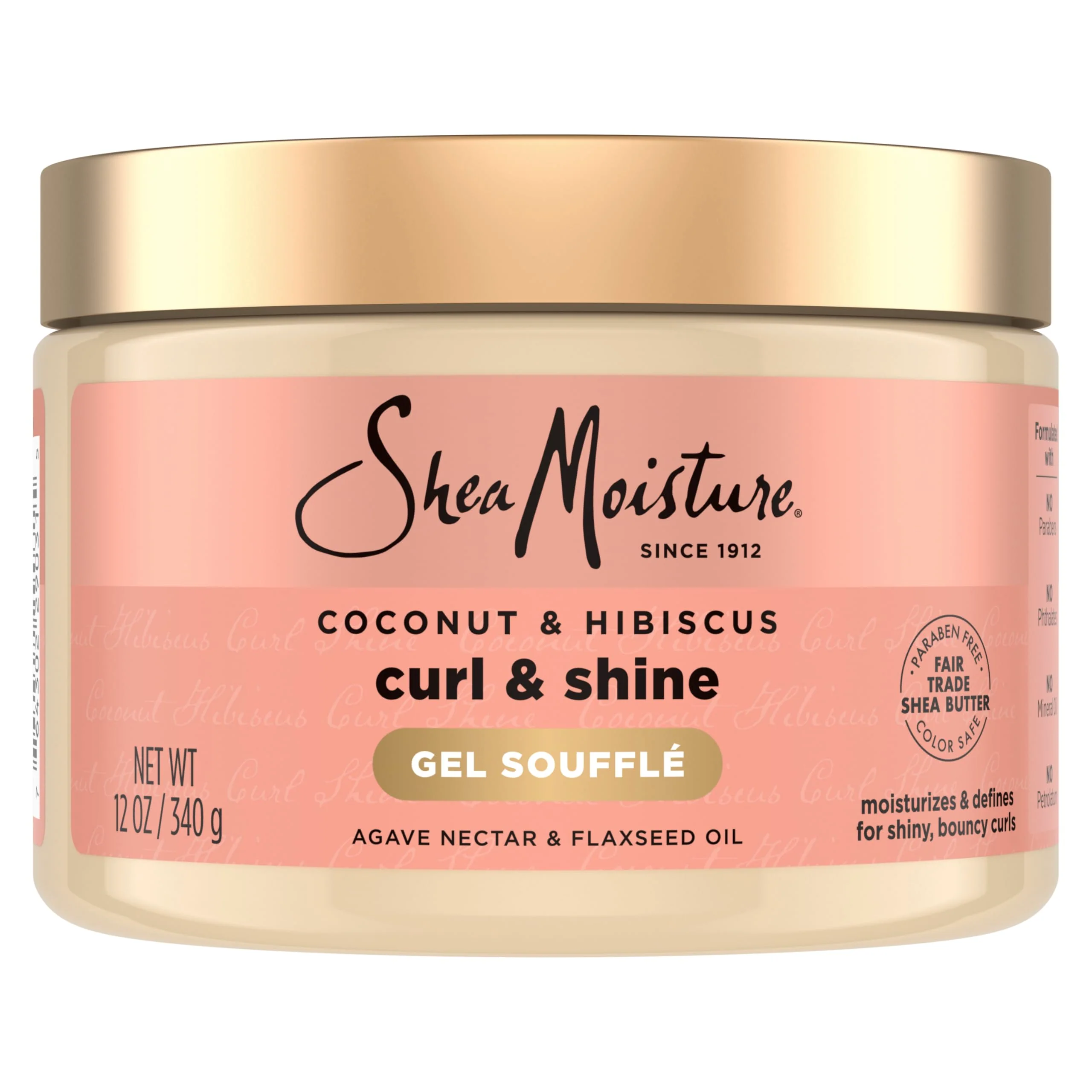 World-Class SheaMoisture Curling Gel Souffle Coconut and Hibiscus for Thick Curly Hair to Moisturize and Protect Hair 12 oz High-Performance