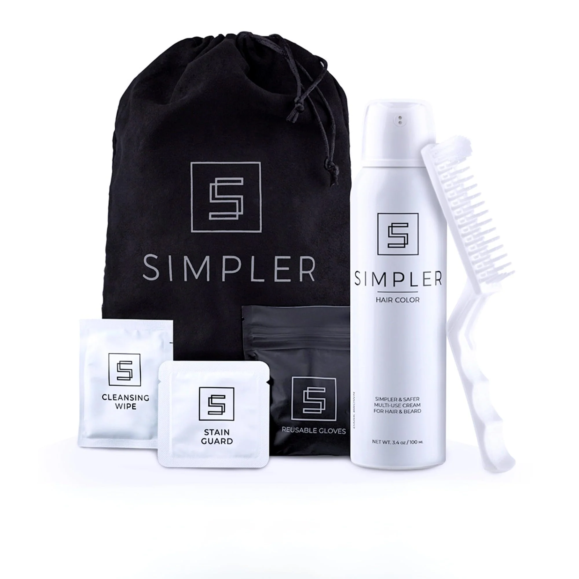 World-Class Simpler Hair Color for Men Kit for Full Gray Coverage - Light Brown Luxury