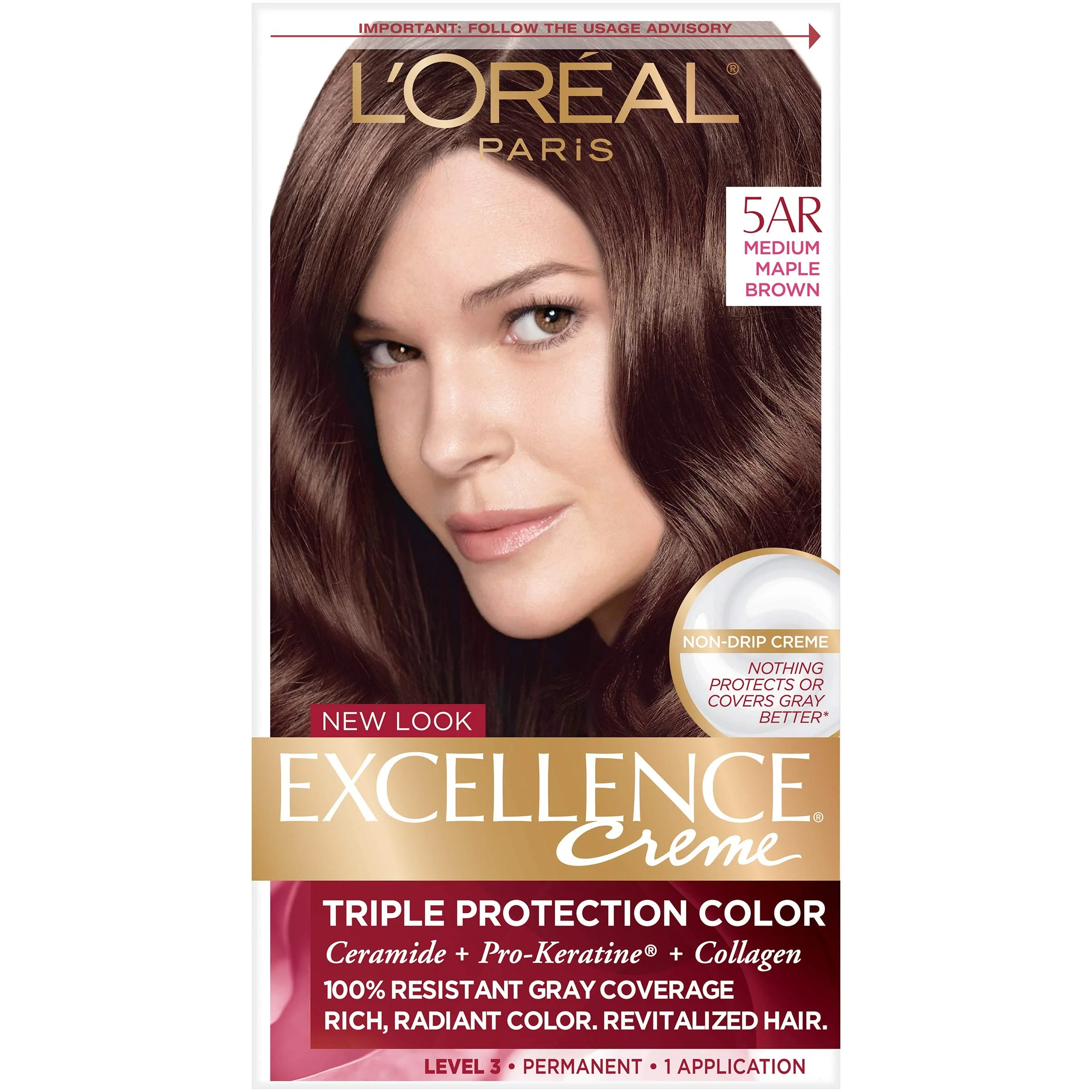 Authentic L O ParisExcellence Creme - 5AR Velvet Brown Medium Maple Brown 1 Each Pack of 2 Safe