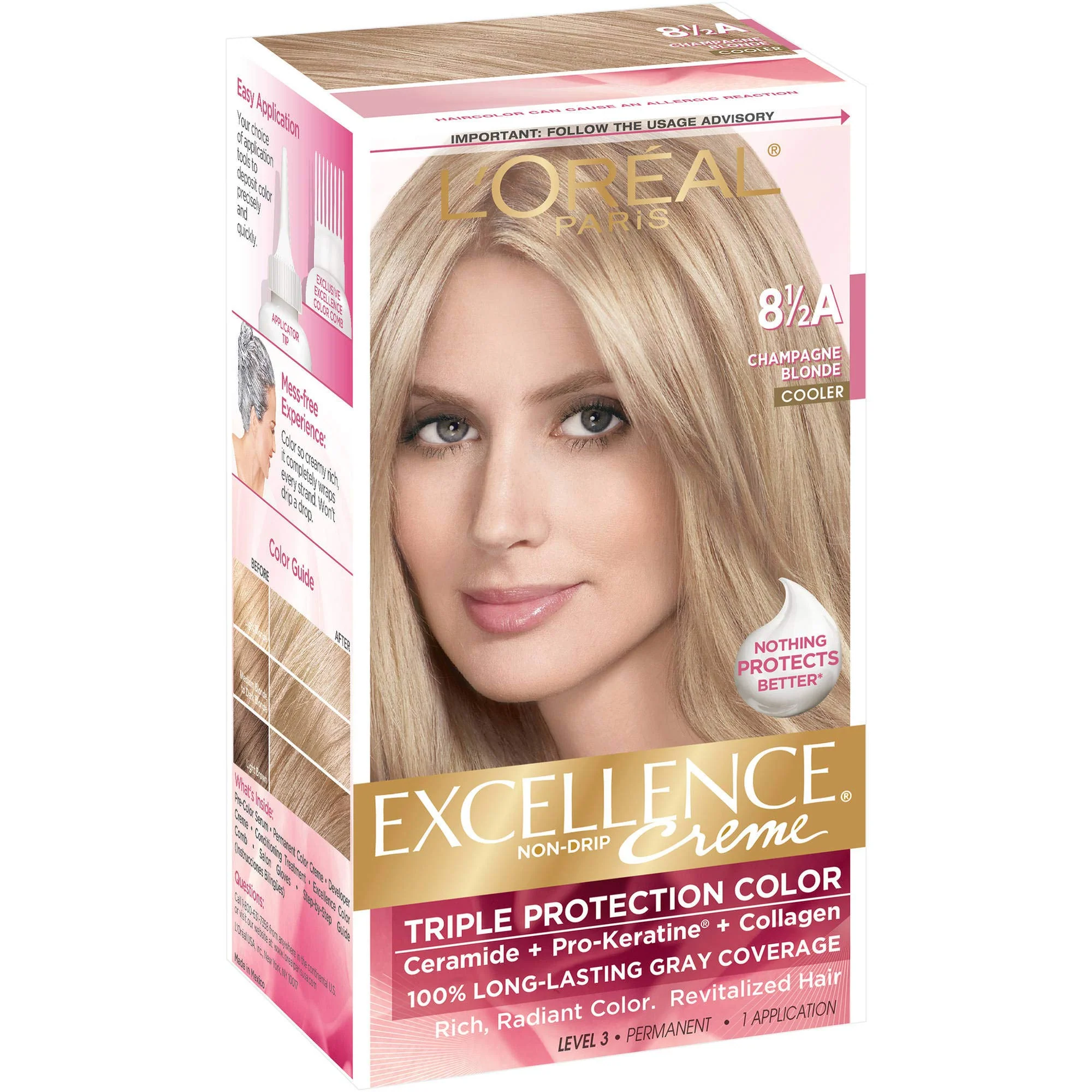 Secure L O ParisExcellence Creme - 8-1 2A Champagne Blonde Cooler 1 Each Pack of 12 Modern