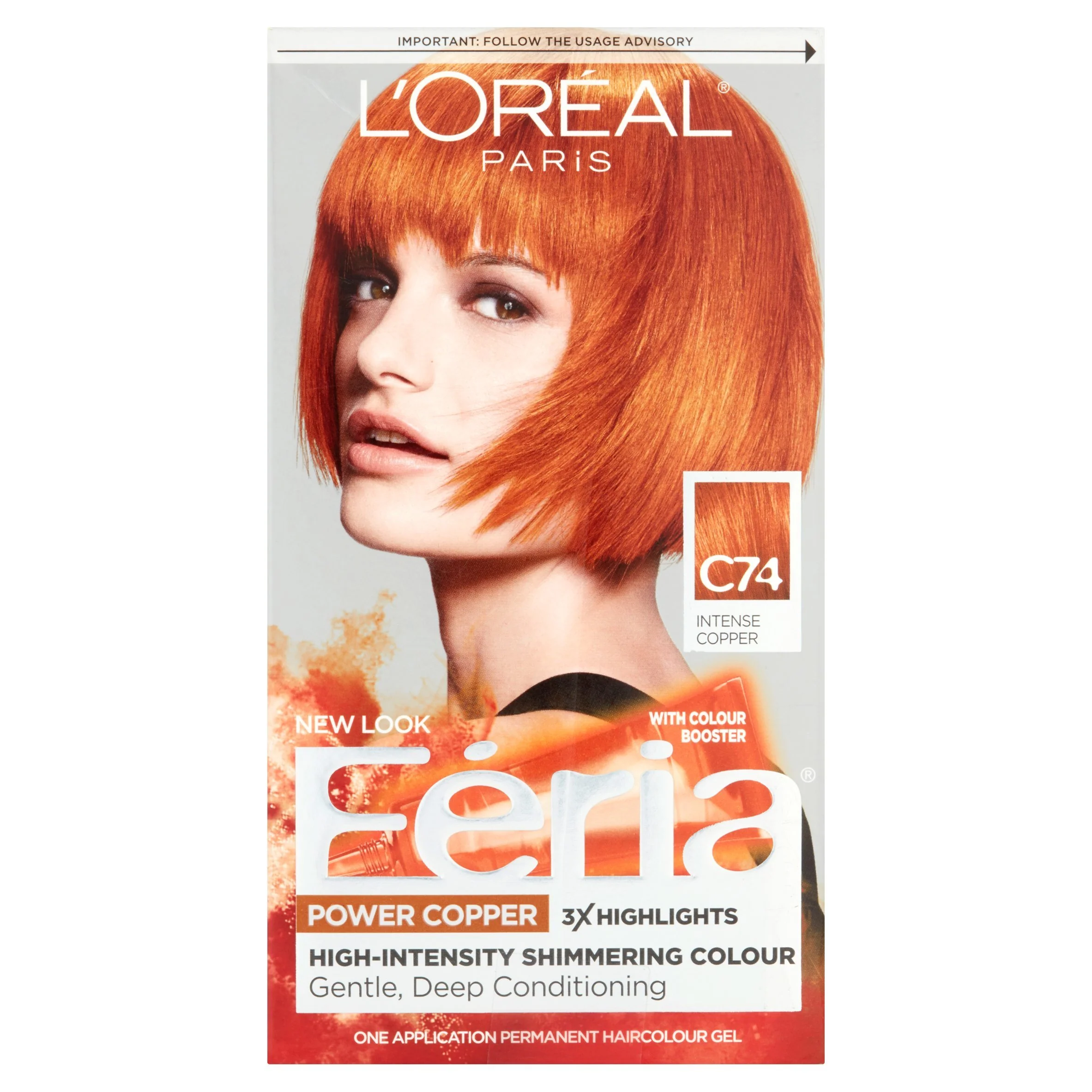 Consistent L'O Paris Feria Power Copper High-Intensity Shimmering Colour Intense Copper C74 1 ea Pack of 5 Secure