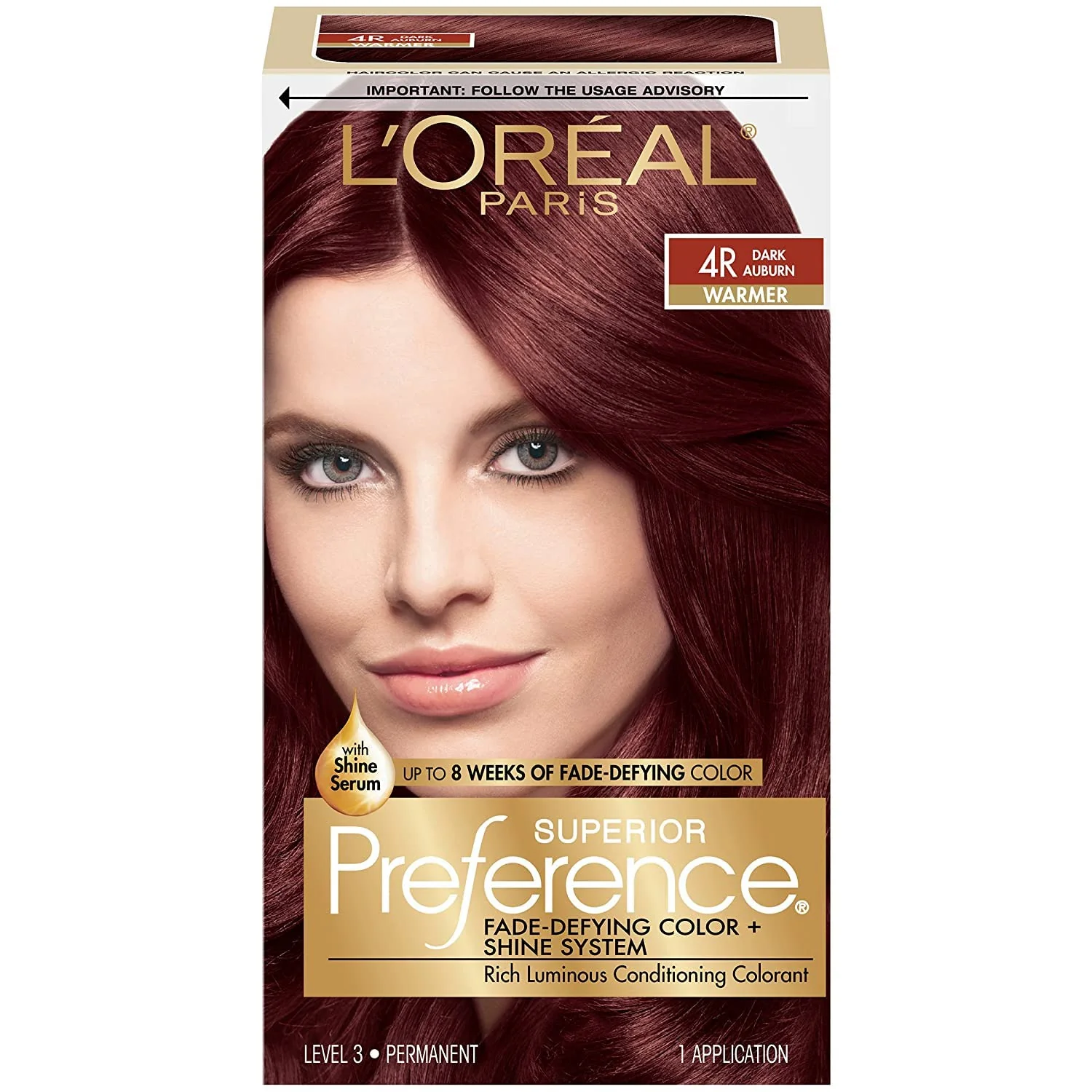 Certified L O ParisSuperior Preference - 4R Dark Auburn Warmer 1 Each Pack of 2 Organic