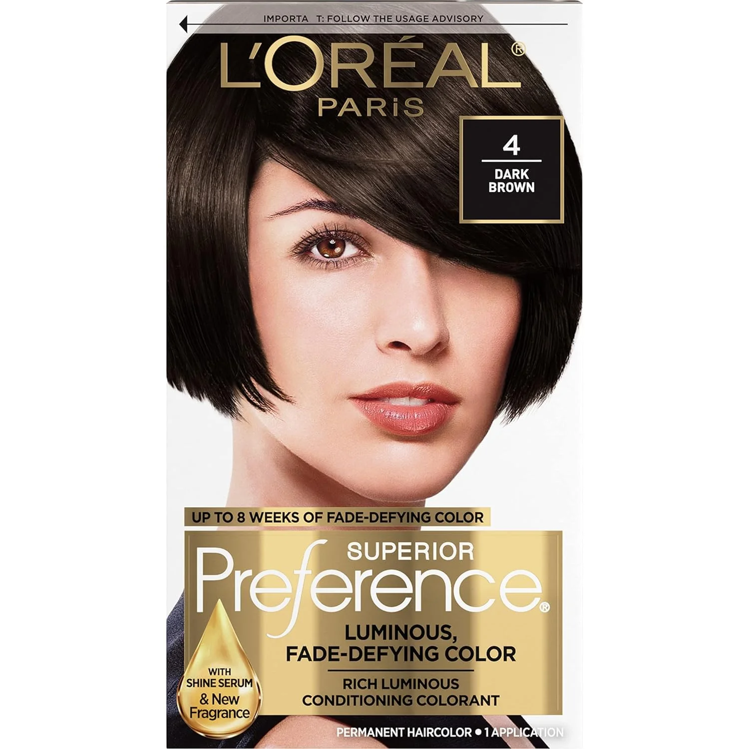 Efficient L'O Paris Superior Preference Fade-Defying Color and Shine System Level 3 Permanent Dark Brown Natural 4 Relaxed