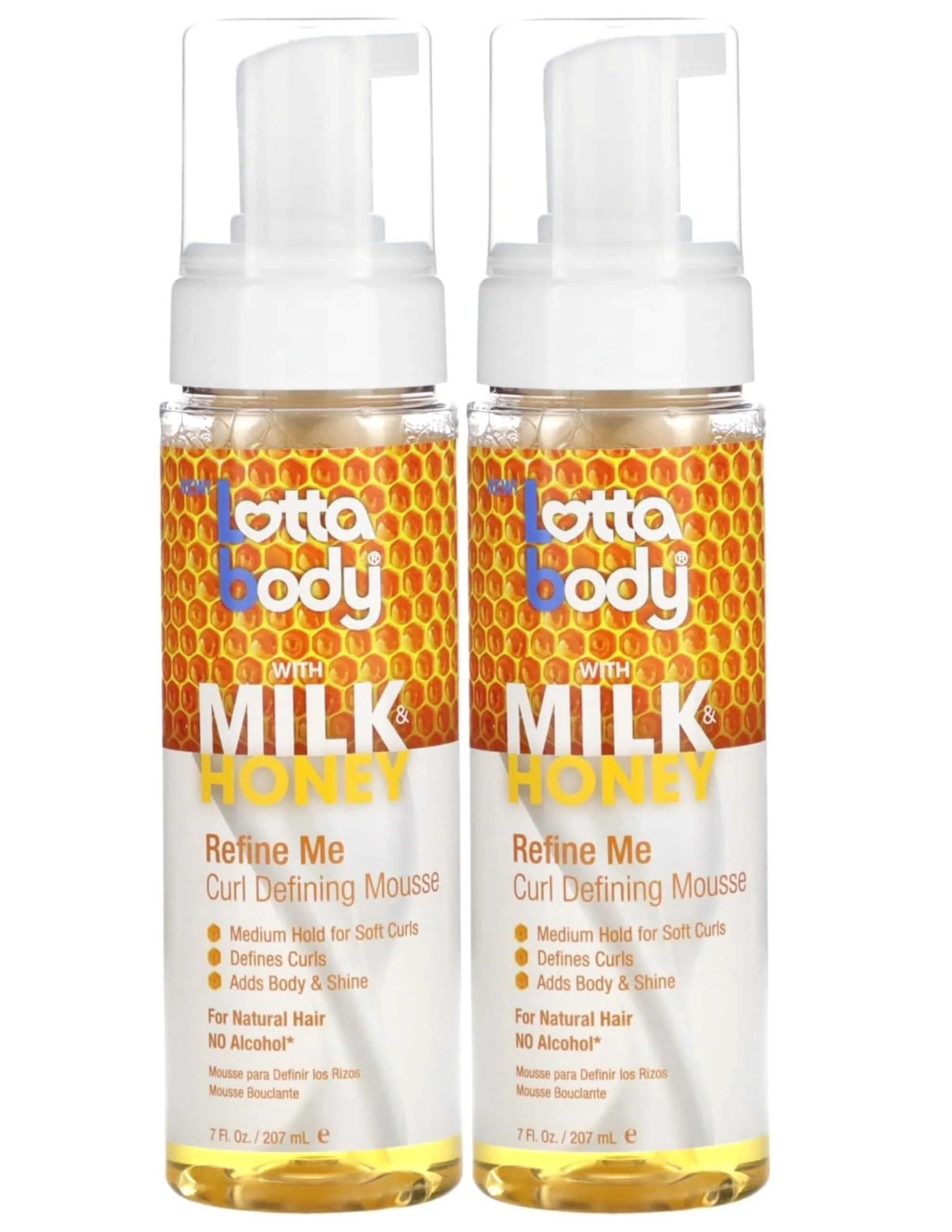 Authentic Lotta Body Mousse Curl Define Milk Honey 7 Ounce Refine Me Pack of 2 Unique