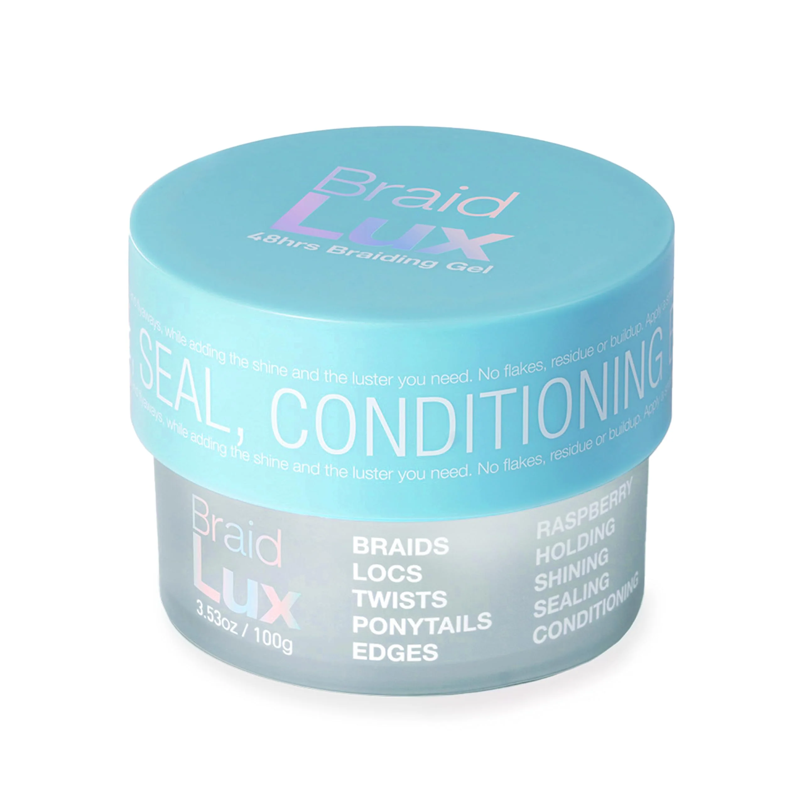 Versatile Lux Collection Braiding Gel Braid Sealer for Box Braids - Braid Lux Gel for Braids Locs Twists with Castor Oil Biotin Non-Flaking High Shine Original Design