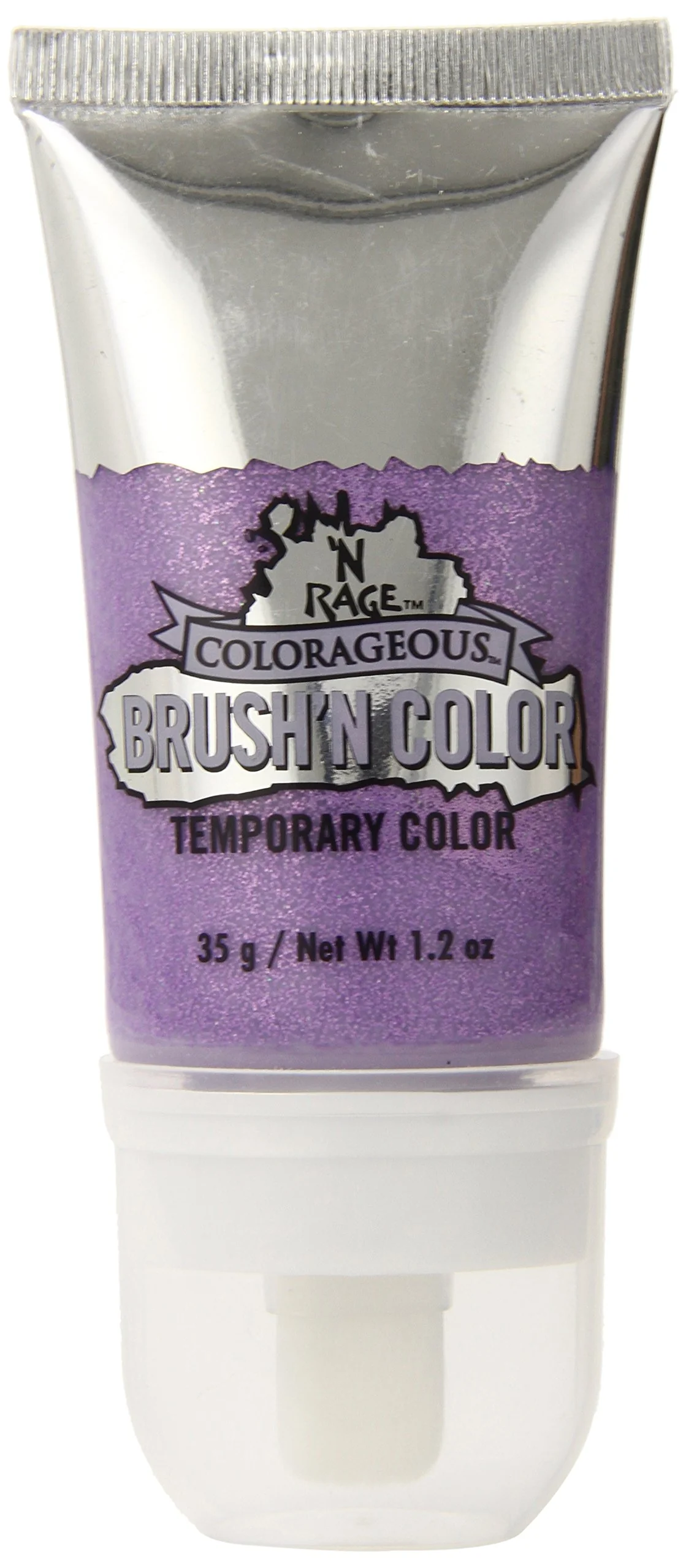Elegant N'Rage Colorageous Brush'n Color Lavender Glitter 1.2 Ounce Eco-Friendly