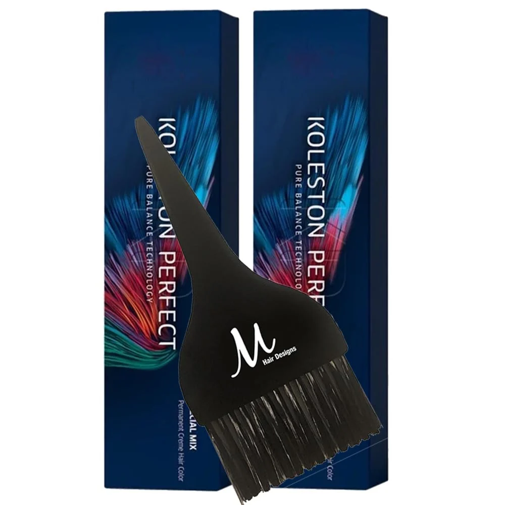 Certified Koleston ME 0 66 Intense Violet Permanent Hair Color Creme 2 Ounce Pack of 2 With Tint Brush - Long-Lasting Gray Coverage - Use Recyclable