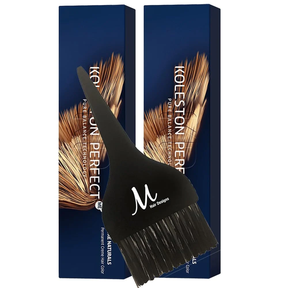 World-Class Koleston ME 9 01 Very Light Blonde Natural Ash Permanent Hair Color Creme 2 Ounce Pack of 2 With Tint Brush - Long-Lasting Gray Coverage Relaxed