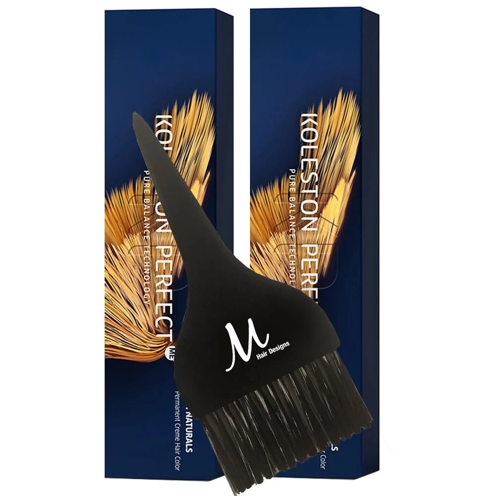 Trendy Koleston ME 9 16 Very LIght Blonde Ash Violet Permanent Hair Color Creme 2 Ounce Pack of 2 With Tint Brush - Long-Lasting Gray Coverage Unique