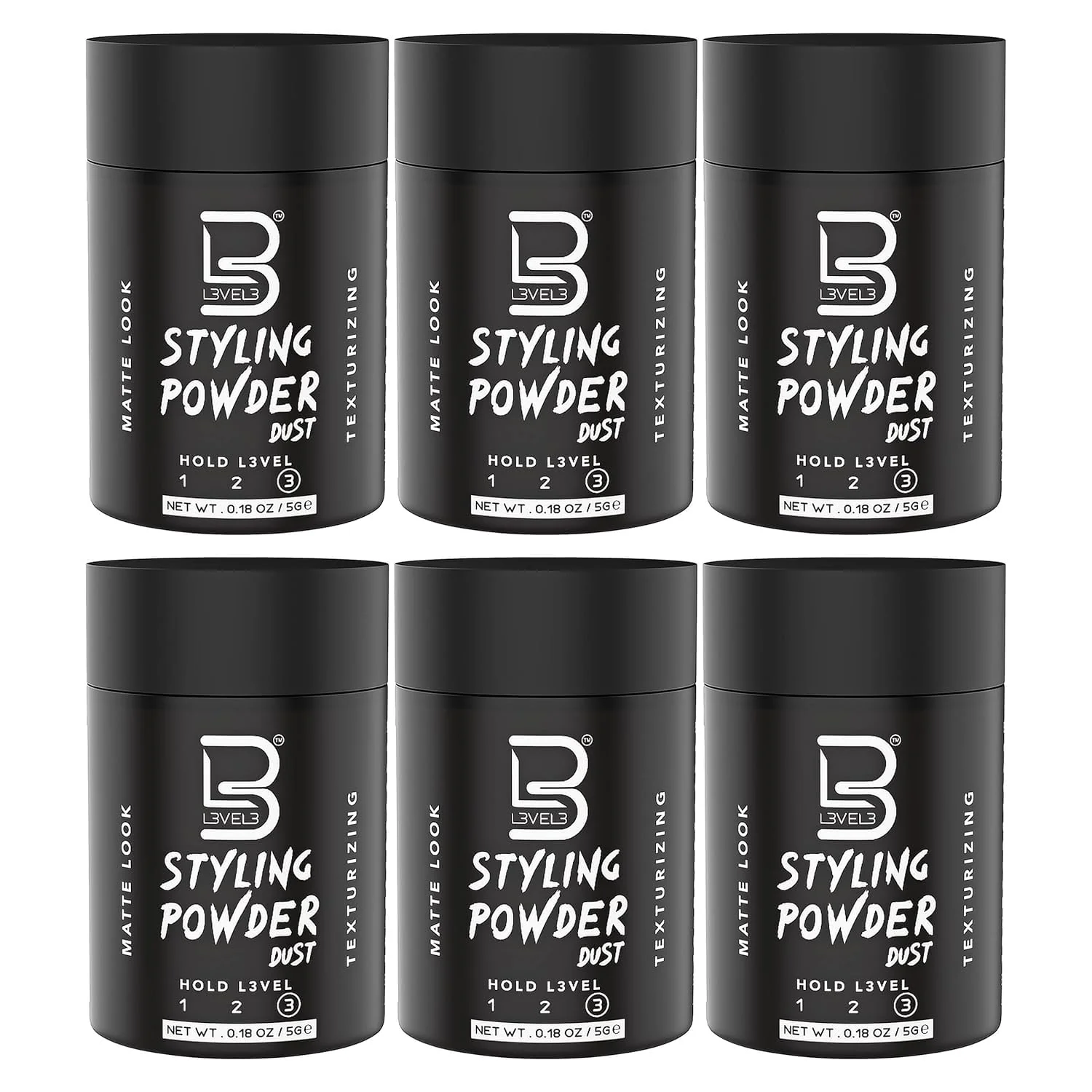 Classic L3 Level 3 Travel Styling Powder - Small 0.18 oz for Travel - Natural Look Mens Powder - Sample Styling Powder Luxury