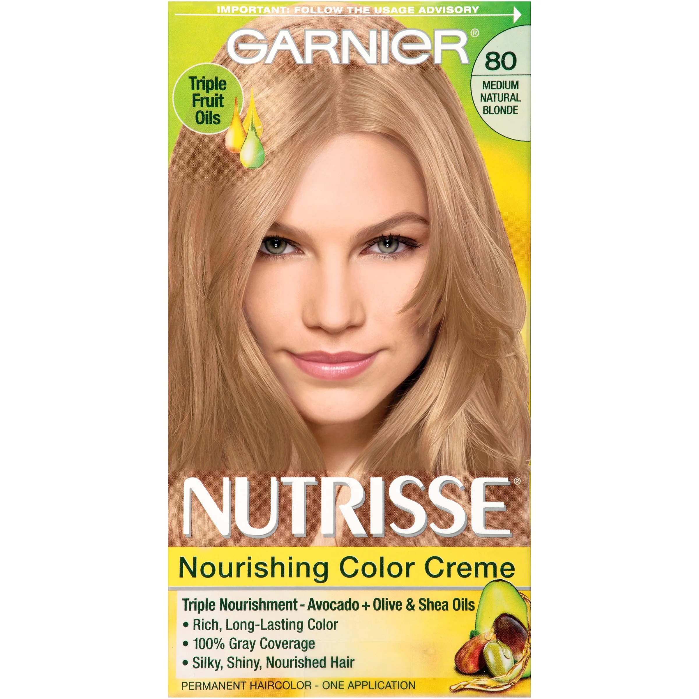 Certified Garnier Nutrisse Nourishing Color Creme 80 Medium Natural Blonde Butternut Responsible