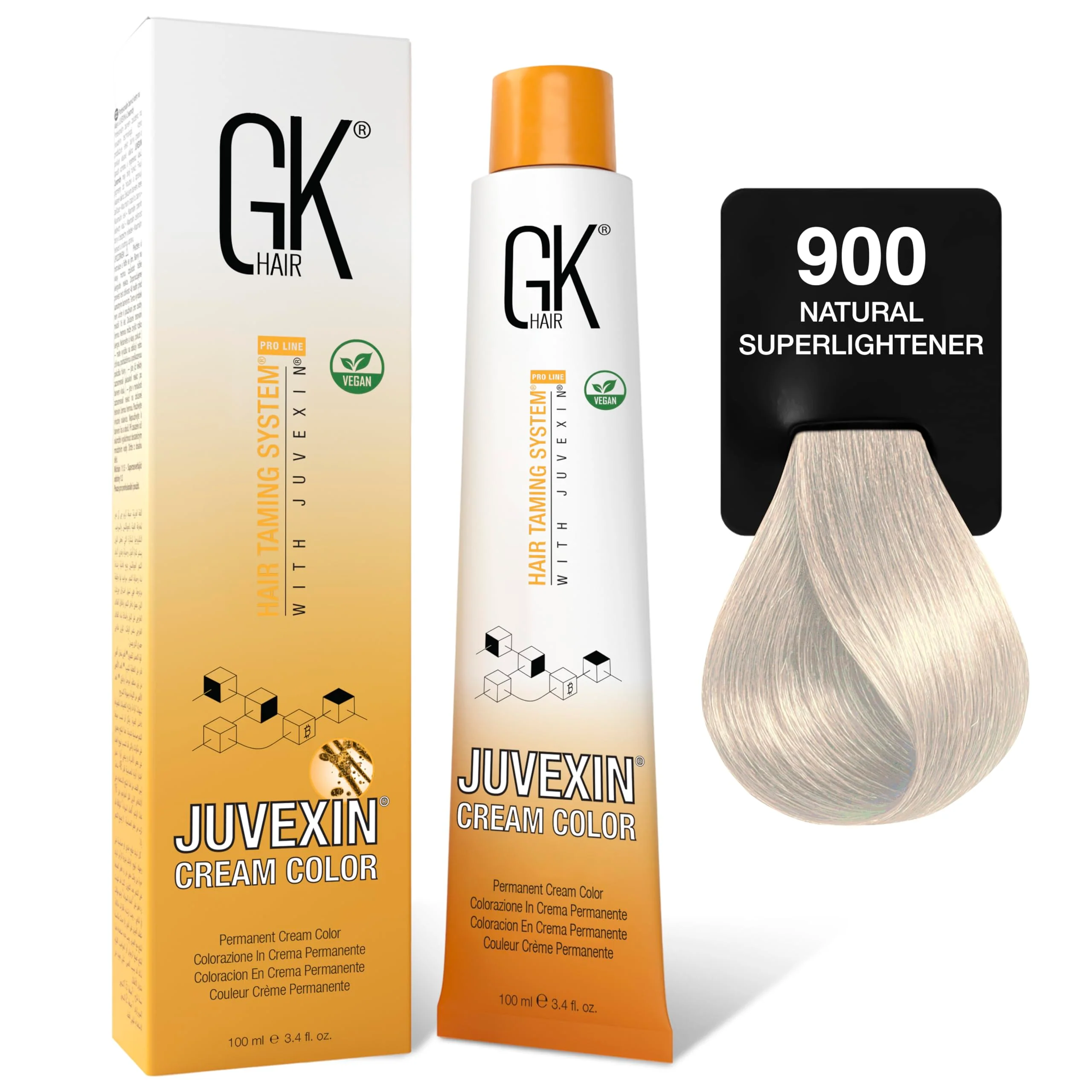 Verified GK HAIR Global Keratin Professional Hair Color Cream Tube 3.4 Fl Oz 100ml Nourishing Cleansing Colors for Styling High Performance Long Lasting Pure