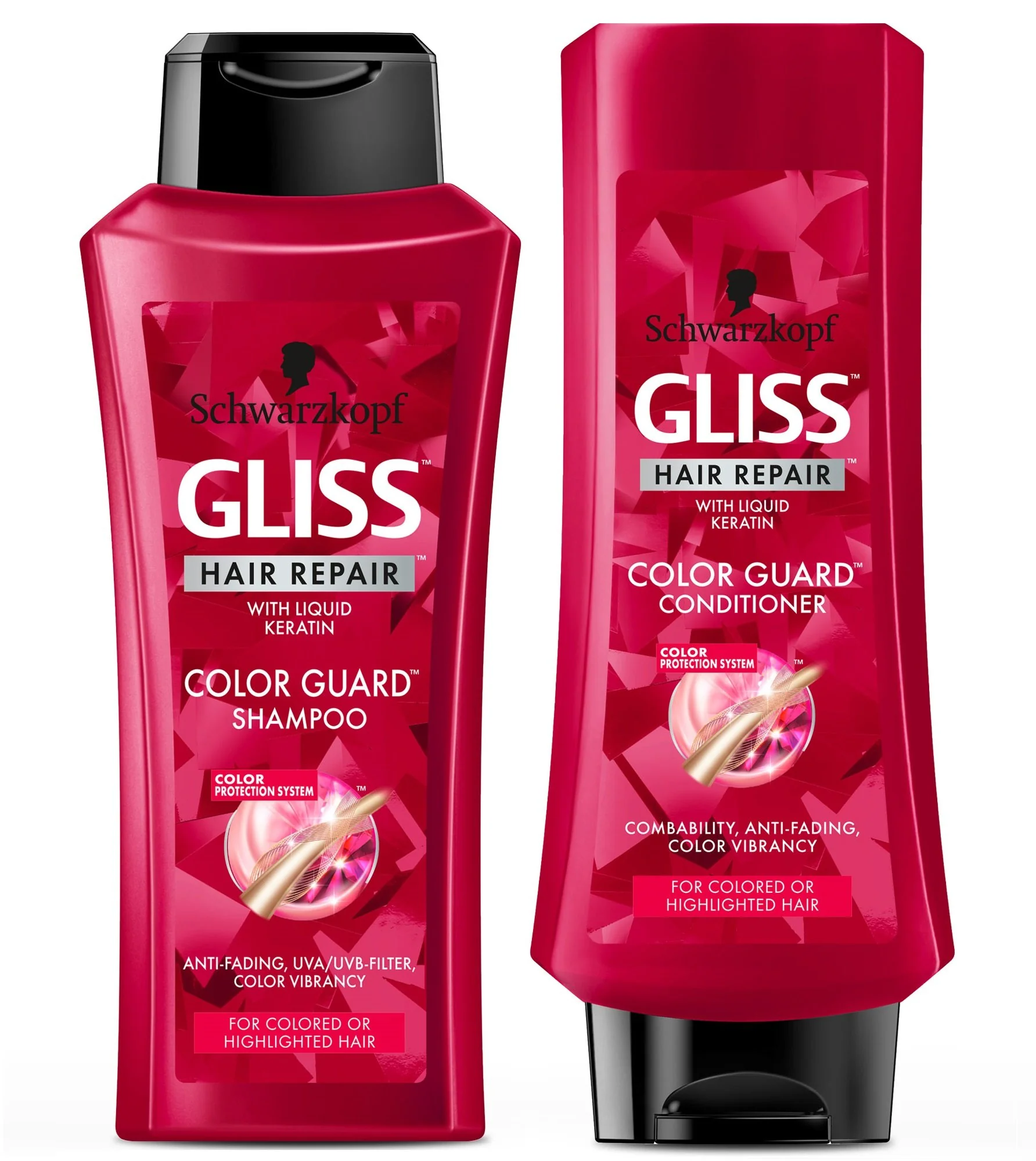 Unique GLISS Hair Repair Color Guard Set with Shampoo and Conditioner for Colored or Highlighted Hair 13.6 Fl Oz Pack of 2 Smart