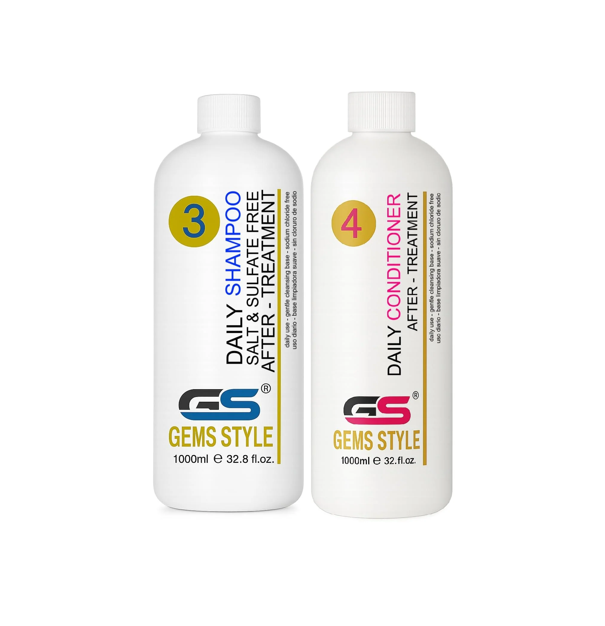 Unique GS Gems Style Keratin Shampoo Conditioner For After Treatment Maintenance 32.8 oz 1000ml Dependable