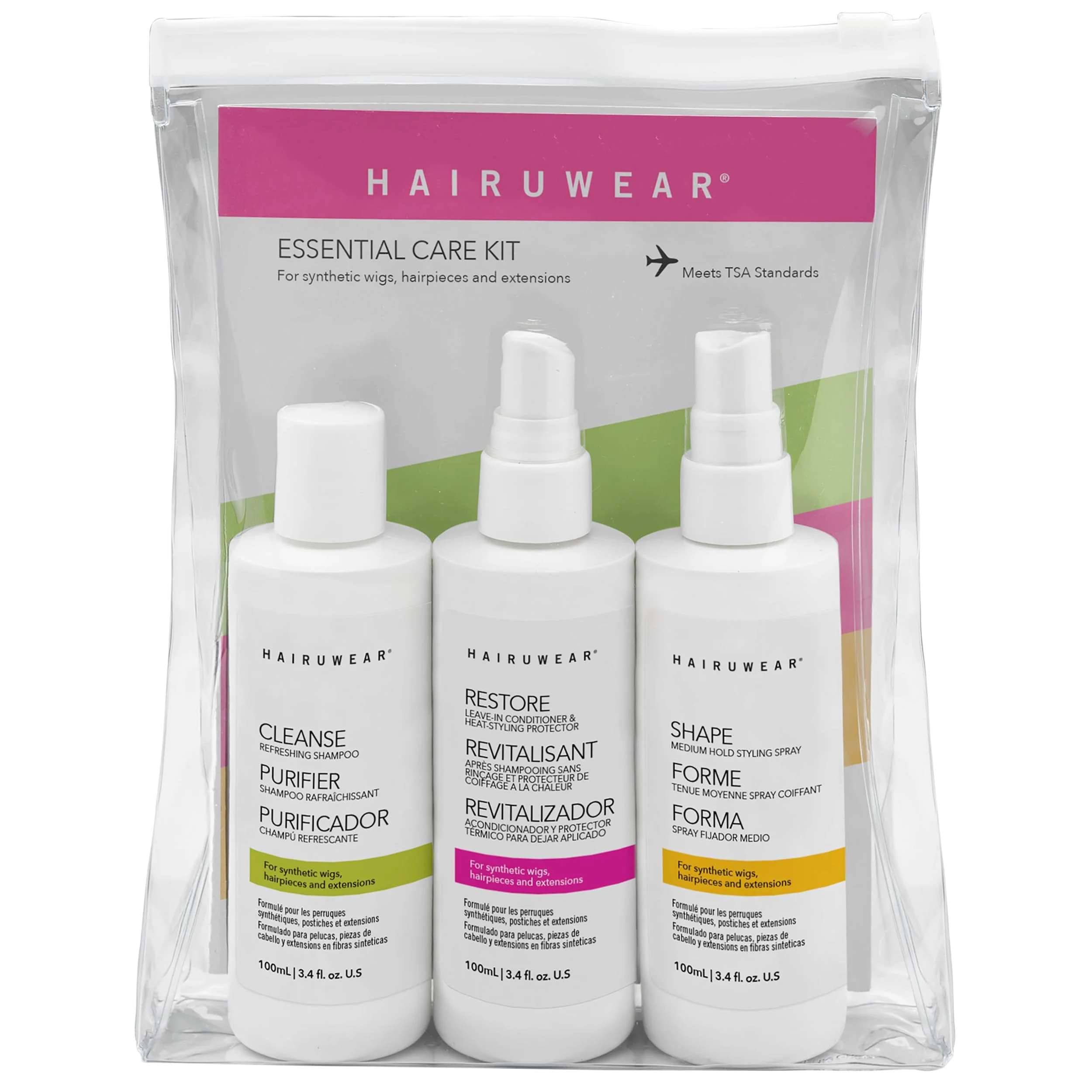 Efficient HairUWear Essential Care Travel Kit Easy-to-Use