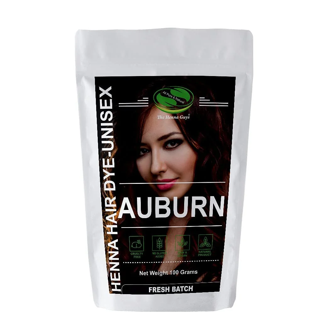 User-Friendly 1 Pack Of Auburn Henna Hair Beard Color Dye 100 Grams - Natural Hair Color Plant-based Hair Dye - The Henna Guys Advanced