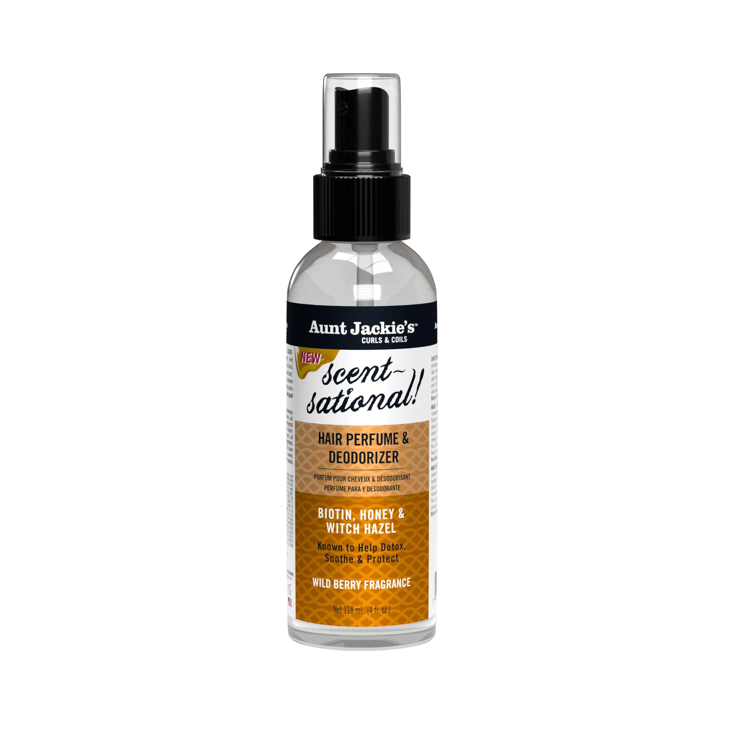 Authentic Aunt Jackie s Braid Twist Collection Scent-Sational Hair Perfume Deodorizer - Neutralize Odors and Refresh Hair with Witch Hazel Biotin Comfortable