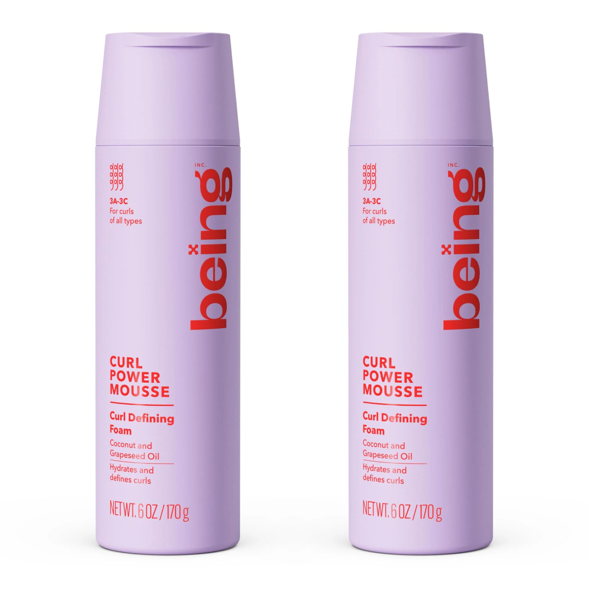 Unique being CURL POWER MOUSSE Curl Defining Foam with Coconut and Grapeseed Oil 6 OZ Pack of 2 Fashionable