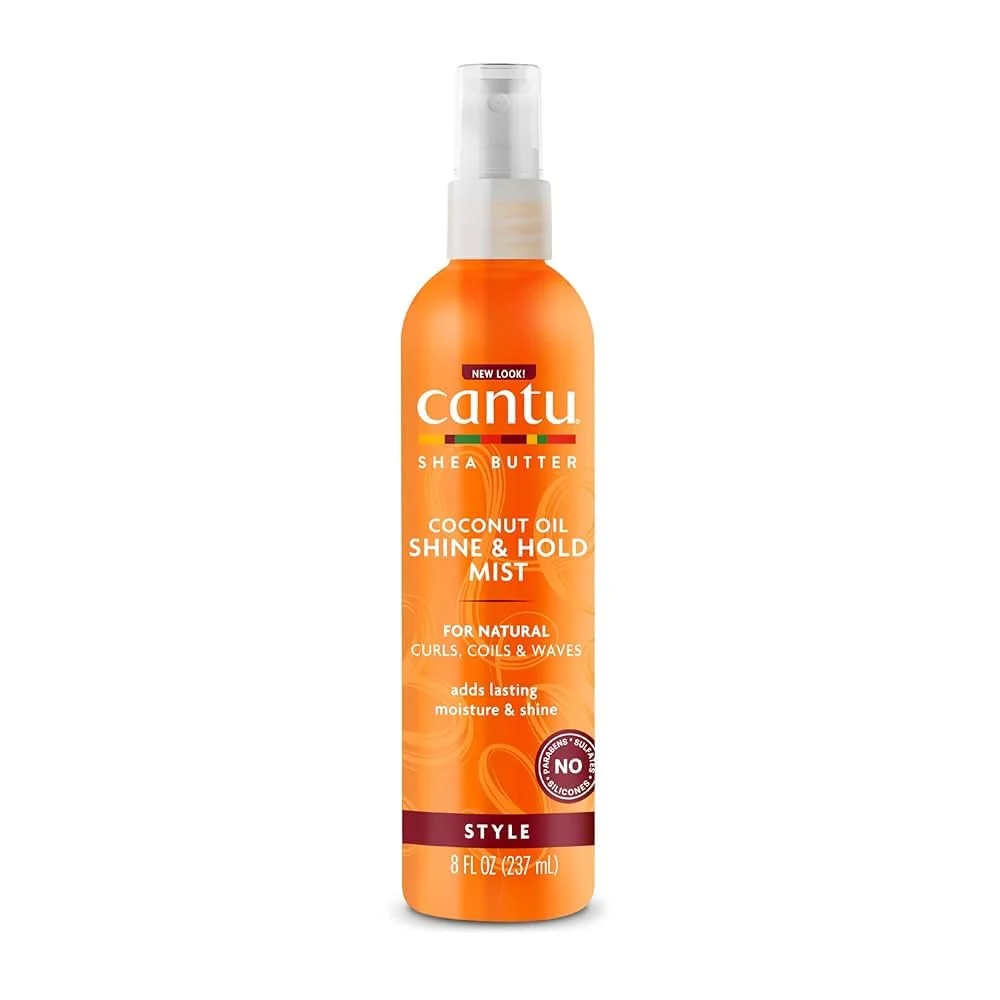 Advanced Cantu Shea Butter Coconut Oil Shine And Hold Mist Spray 8 Ounce Pack of 2 Refined
