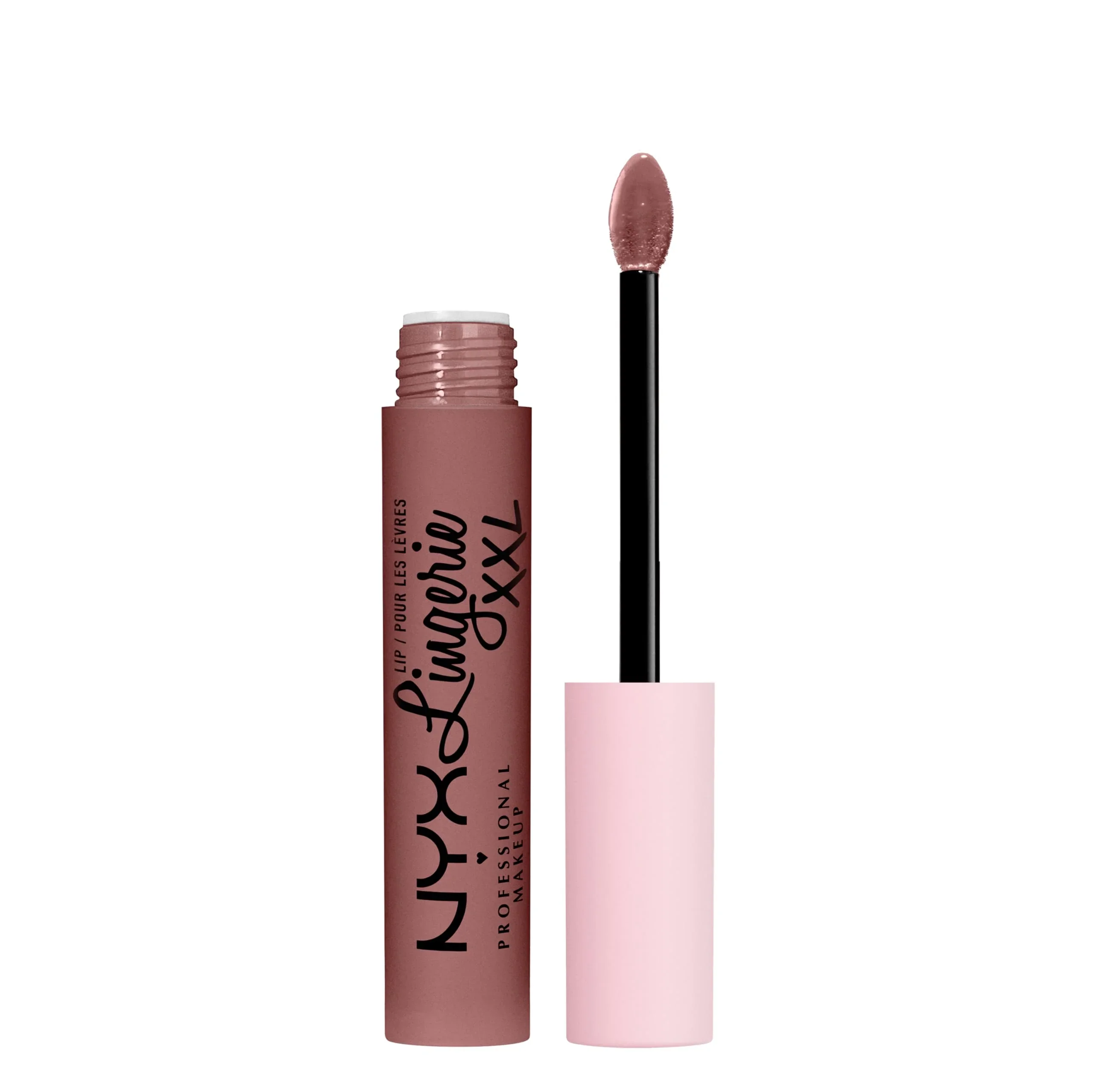 Versatile NYX PROFESSIONAL MAKEUP Lip Lingerie XXL Matte Liquid Lipstick - Unhooked Grey Toned Beige High-End