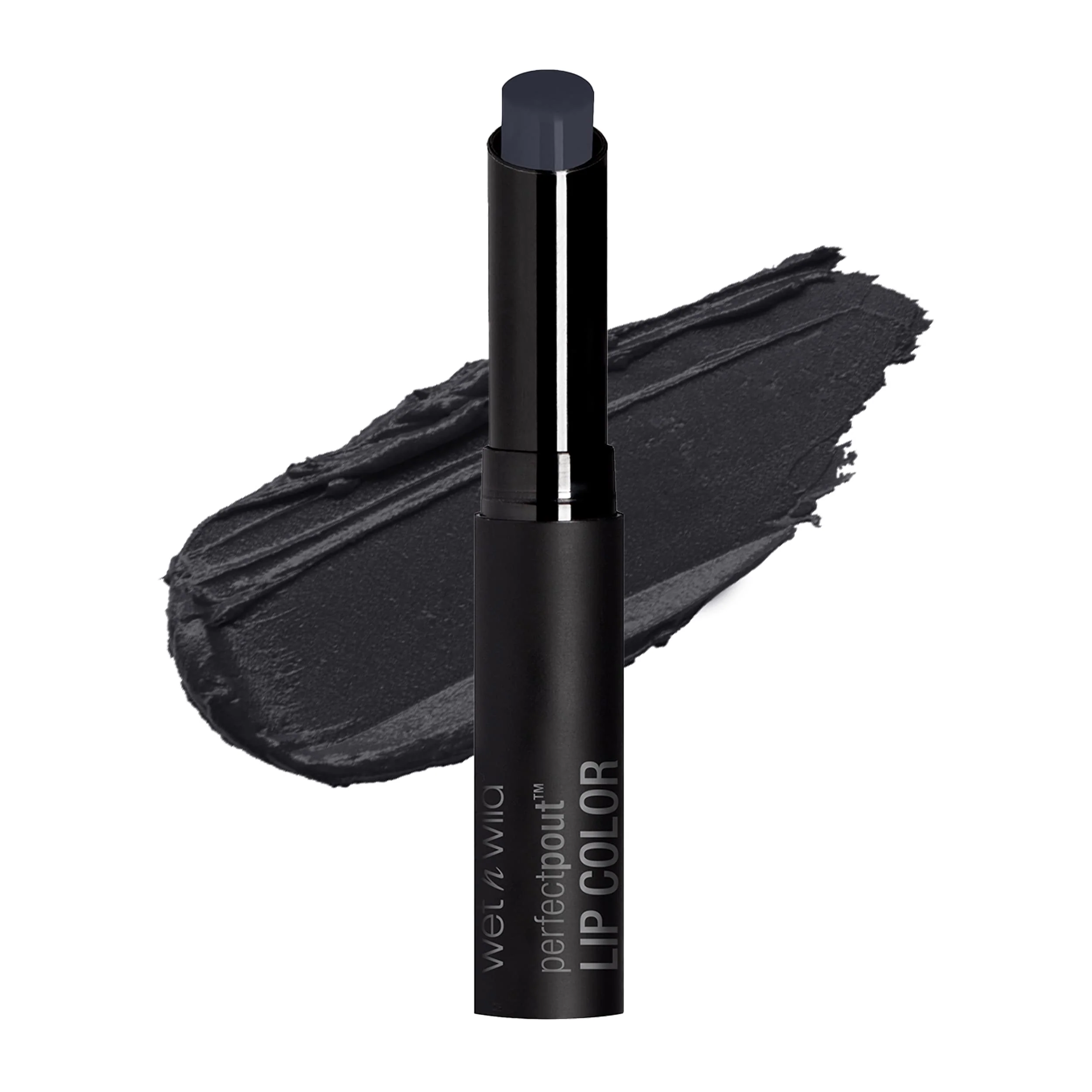 World-Class wet n wild Pout Lipstick Black Power Outage Vegan Gluten- Cruelty- Lip Color Sophisticated