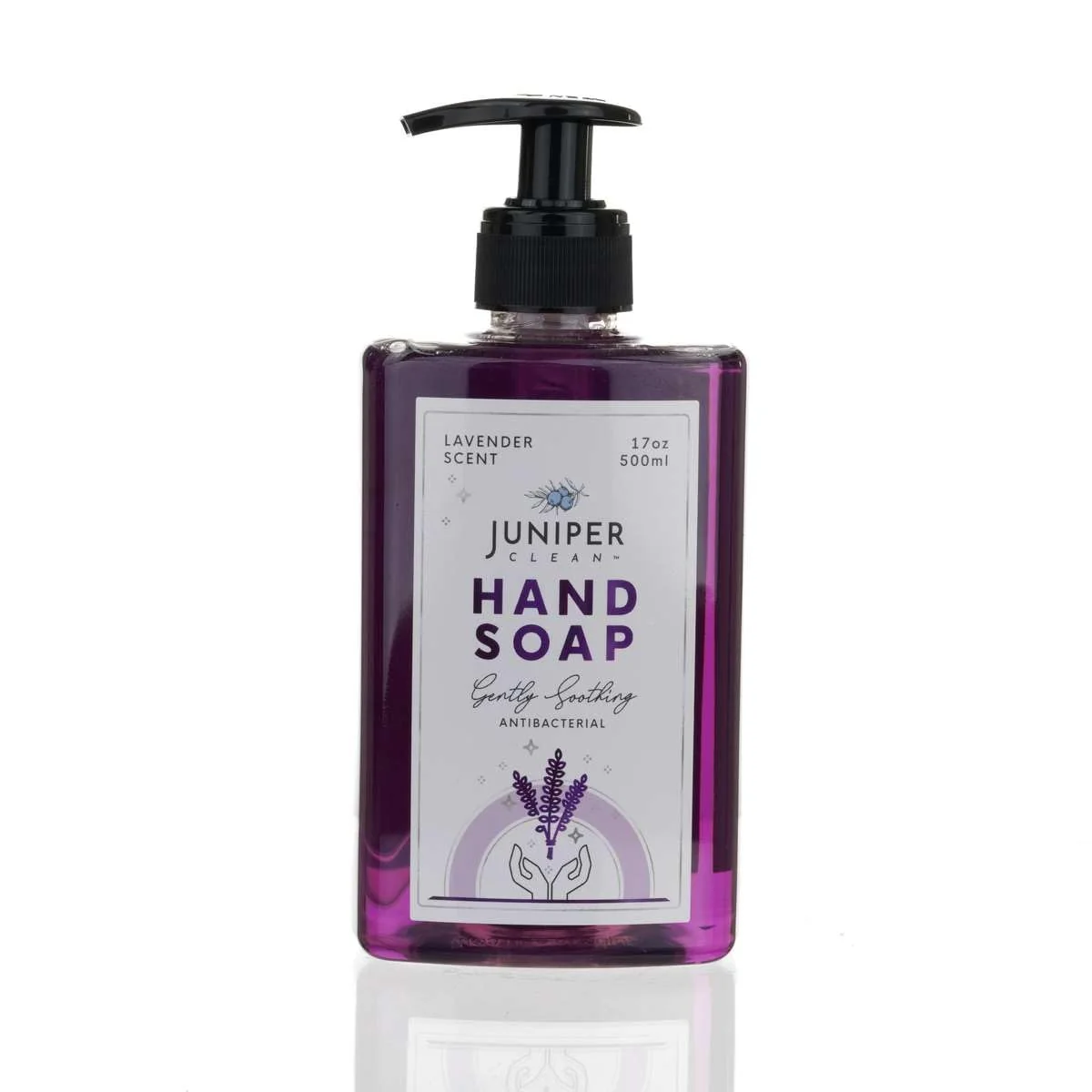Unique Juniper CLEAN Antibacterial Hand Soap with Pump Lavender Scent Liquid Hand Soap 17 Fl Oz Pack of 1 Genuine