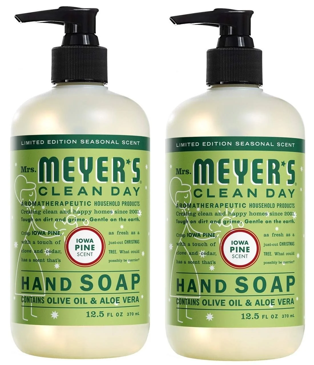 Solid Limited Edition Scent Mrs. Meyer's - Iowa Pine Hand Soap 12.5oz - 2-PACK Top-Quality