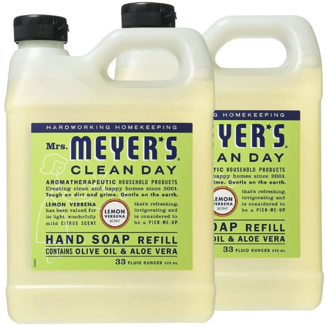 Artisan Liquid Hand Soap Refill Cruelty and Biodegradable Formula Herbal Mass Skin Care Non-Drying Softening Cleanser Lemon Verbena Scent 33 Stylish