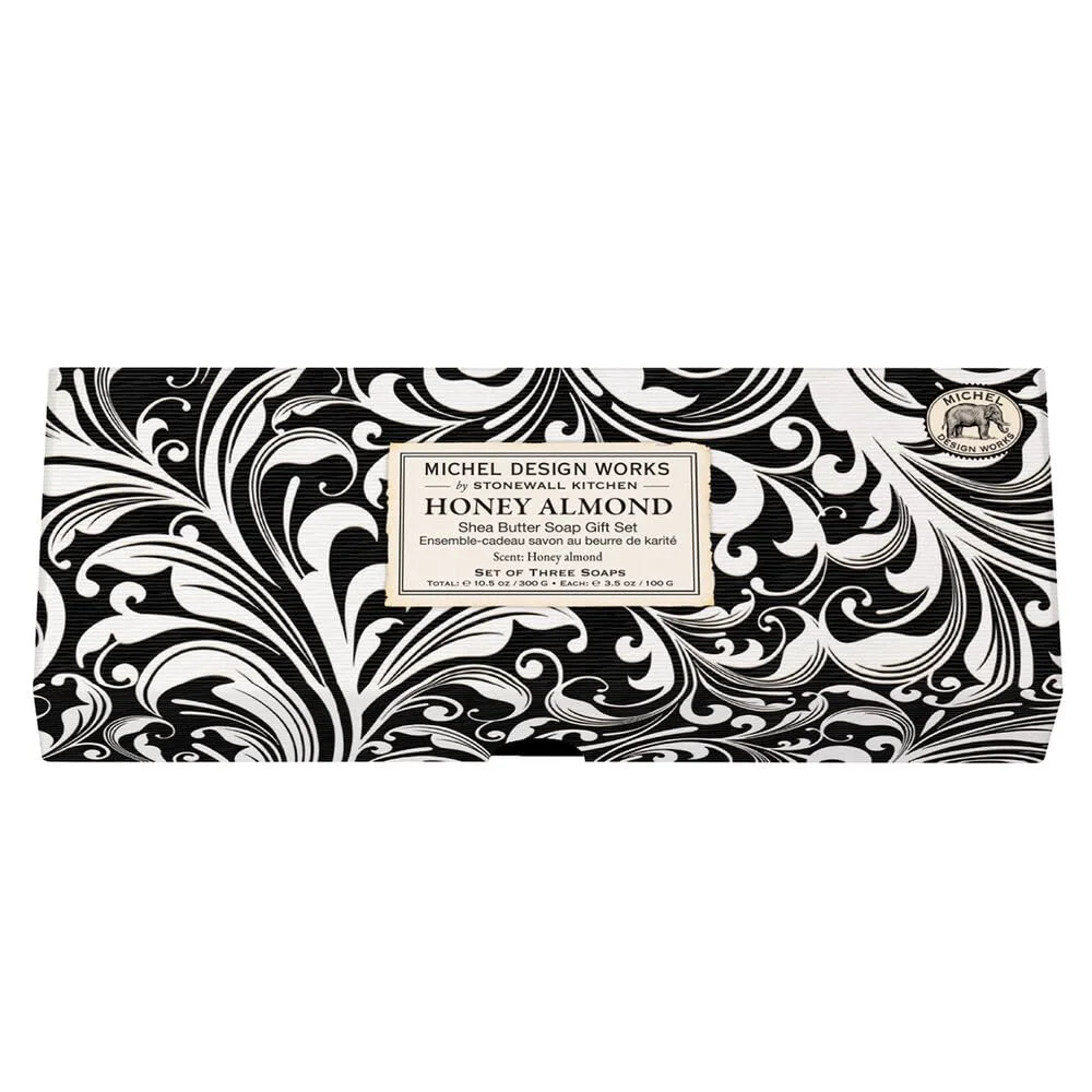 First-Class Michel Design Works Honey Almond Soap Gift Set 857182 Easy-to-Use