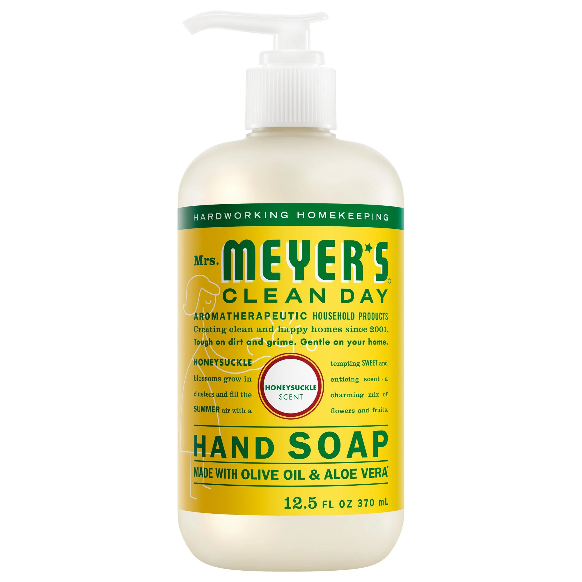 Durable MRS. MEYER'S CLEAN DAY Hand Soap Honeysuckle Scent 12.5 Fl Oz Bottle Stylish