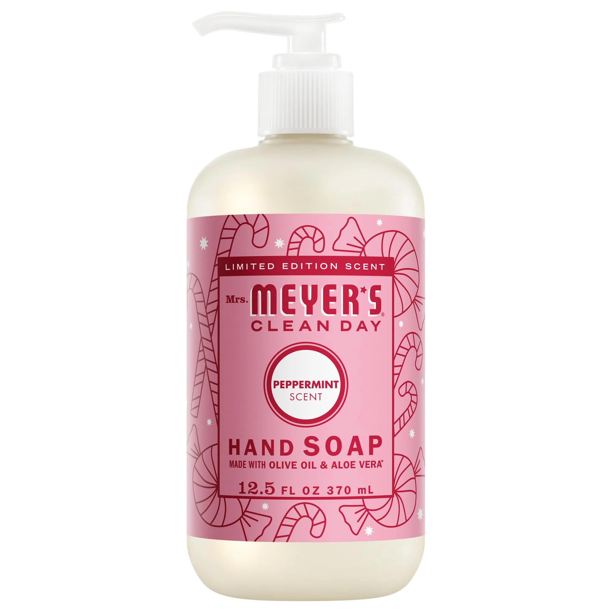 Enhanced MRS. MEYER'S CLEAN DAY Hand Soap Peppermint Scent 12.5 Fl Oz Bottle Advanced