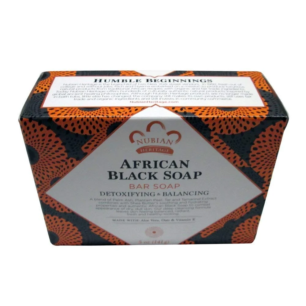 Durable Nubian African Black Soap 5 Ounce pack of 6 Trusted
