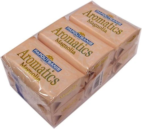 Carefully Designed Papoutsanis Aromatics Greek Soap Magnolia 6 PACK of 4 Oz Bars Long-Lasting