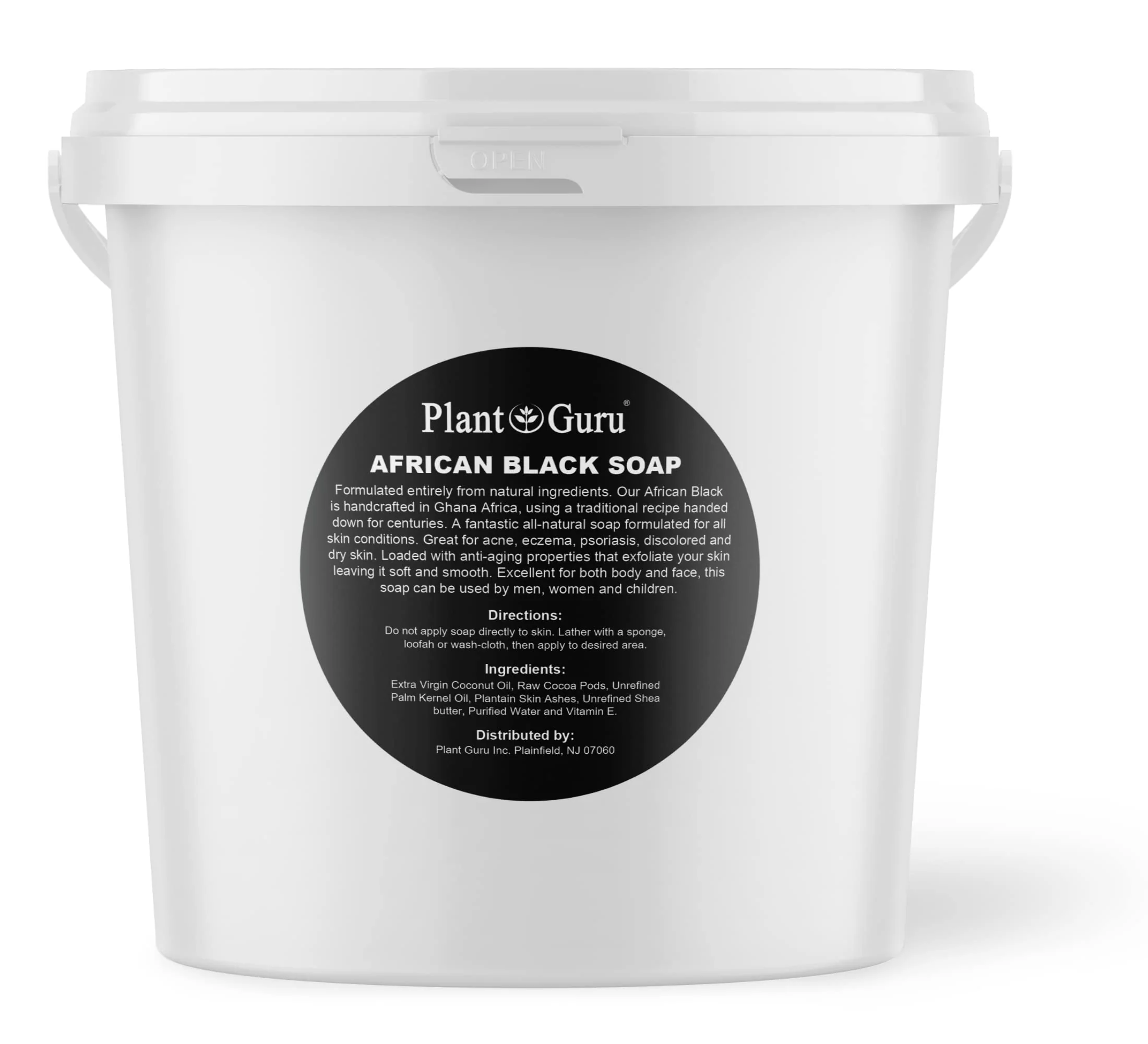 Minimalist Plant Guru Raw African Black Soap Paste 8 lbs. Bulk Whole - Pure Natural Traditional Skincare for Face Body Hair Handmade Cleanser for All Comfortable