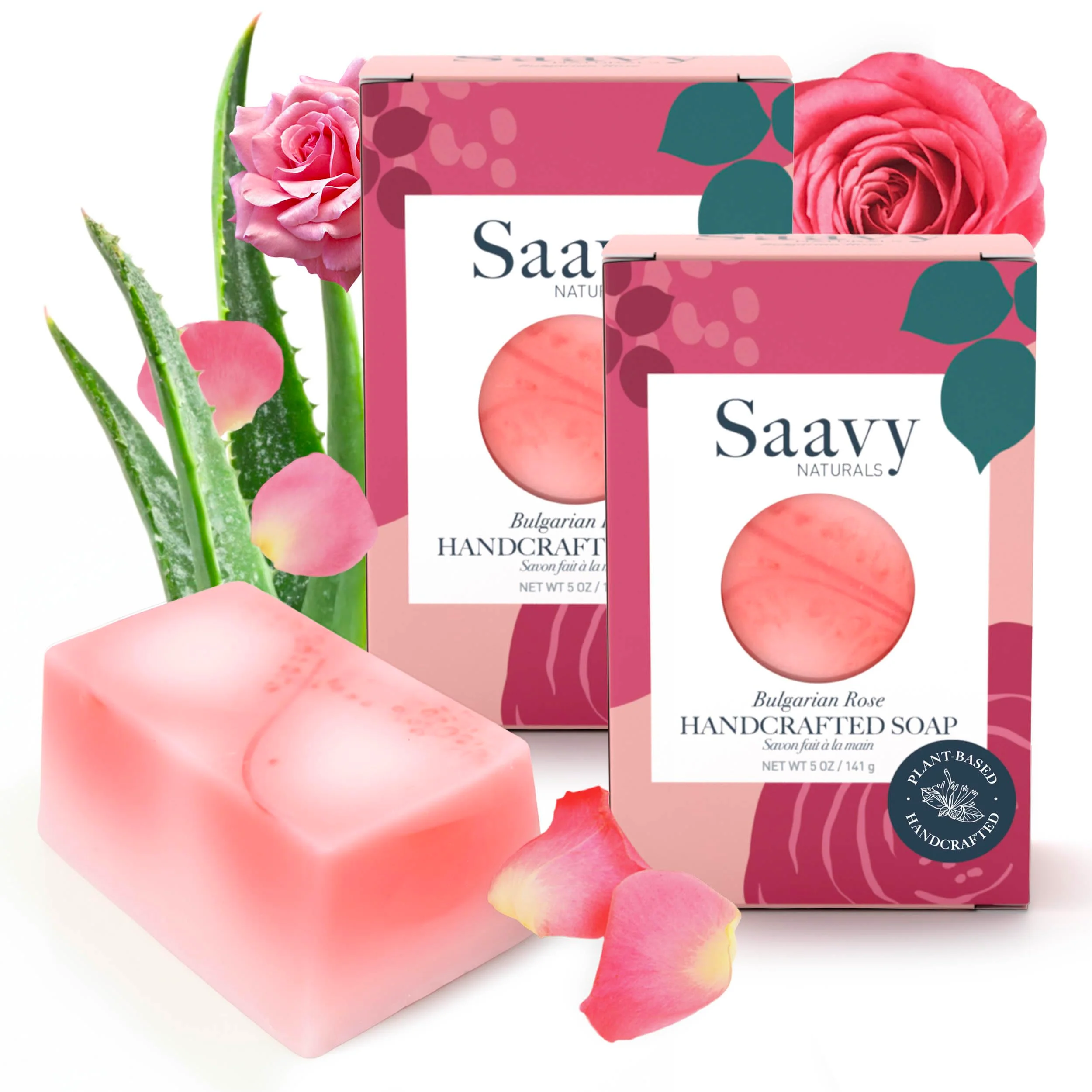 Lightweight Saavy Naturals Handmade Soap Bar Moisturizing Formula Vegan Soap Organic Bath Soaps Bars for Women Creamy Lather Soaps Gift Sets for Women 5 Oz 2