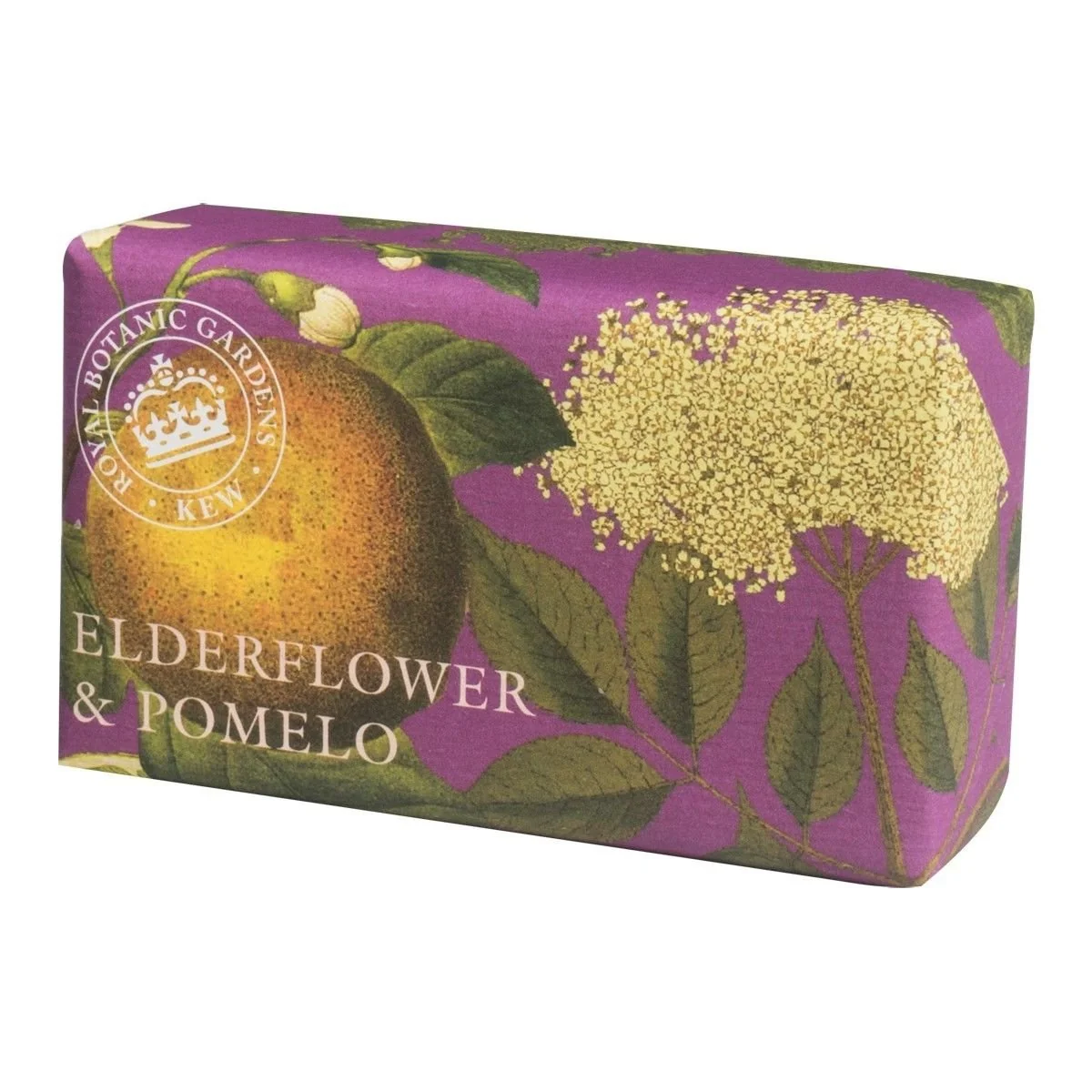 Unique The English Soap Company Royal Botanical Gardens Kew Wrapped Soap Bar Elderflower and Pomelo Scent 240g Recyclable