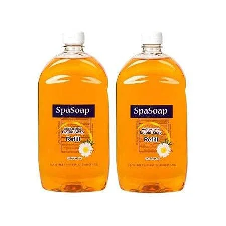Minimalist 12 Count Case of Spa Soap Antibacterial Liquid Hand Soap 32 Oz Refill Bottles Durable