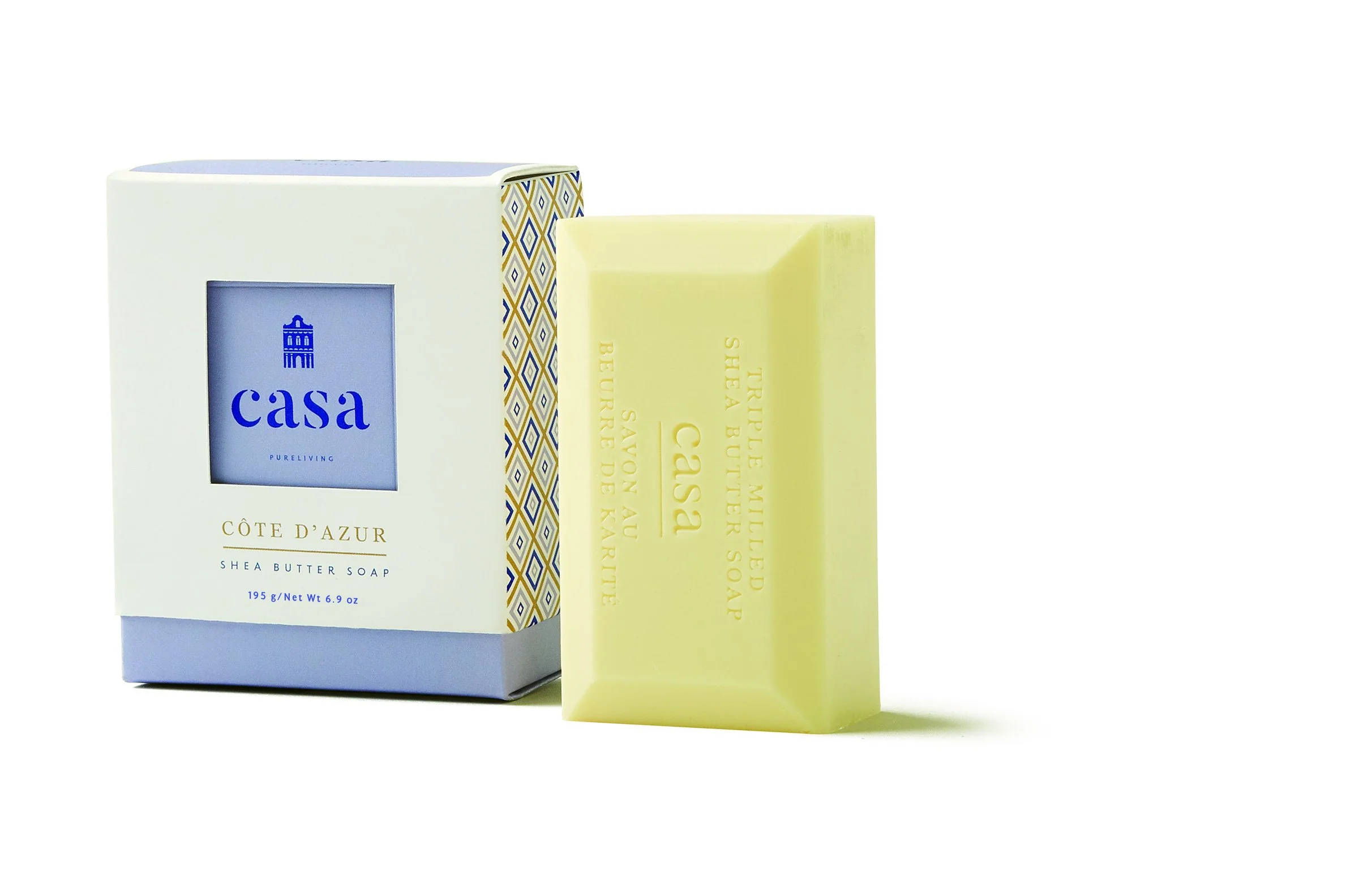 Advanced CASA Shea Butter Soap Cote D'Azure 0.5 Pound Easy-to-Use