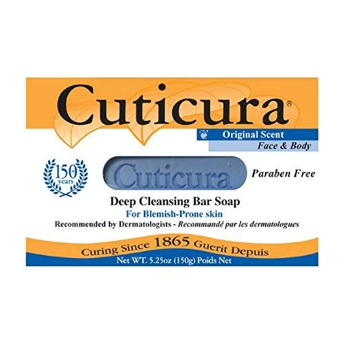 Certified Cuticura Deep Cleansing Face and Body Soap Scent 5.25 oz Pack of 3 Luxury