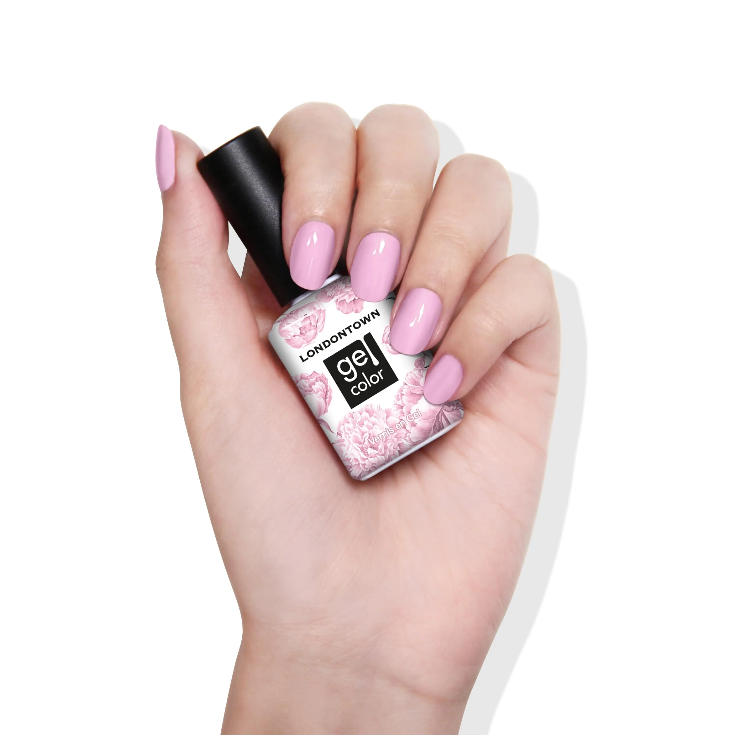 World-Class LONDONTOWN UV LED Gel Nail Polish Glossy Pastel Pink Pink Palm 0.4 Fl Oz Long Lasting Chip Resistant High Shine Color First-Class